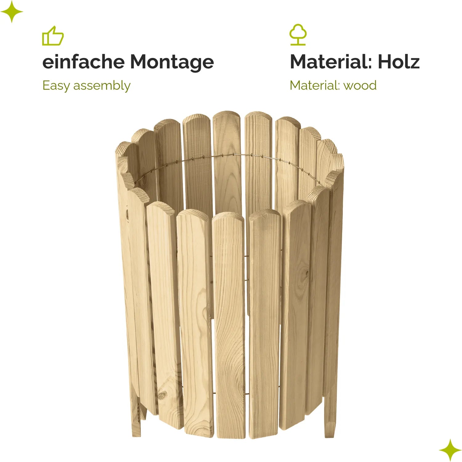 #Farbe_Natural (nicht imprägniert)#Höhe_40 cm