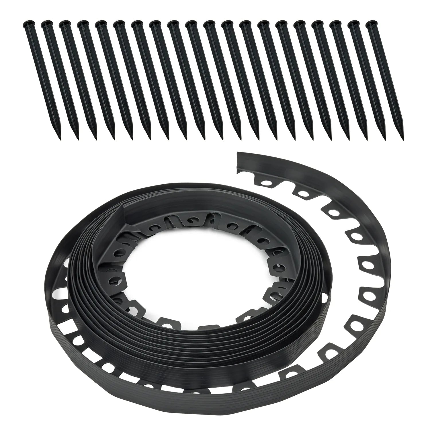 #Farbe_Schwarz#Größe_10 m x 4 cm mit 20 Befestigungsnägel