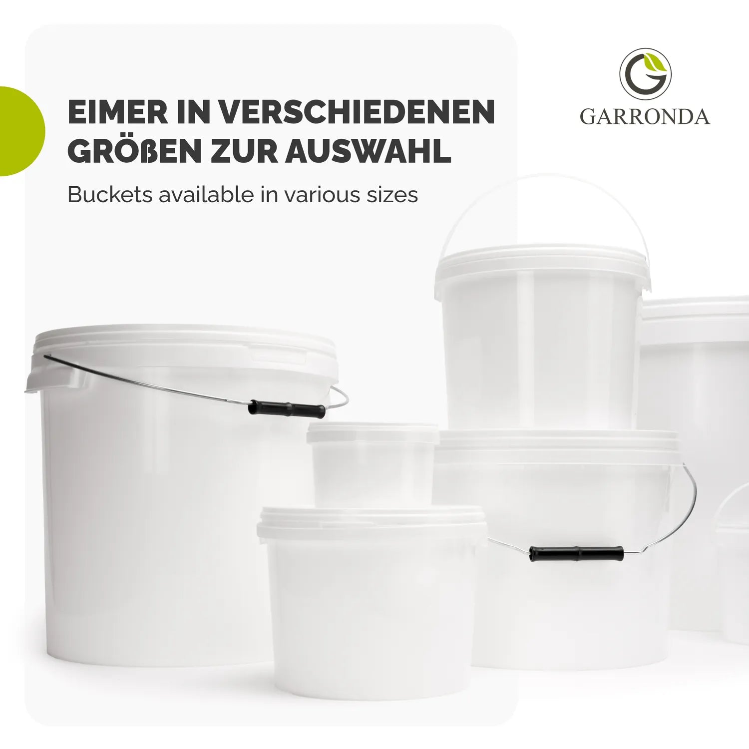 Eimer mit Deckel Weiß GD-0071