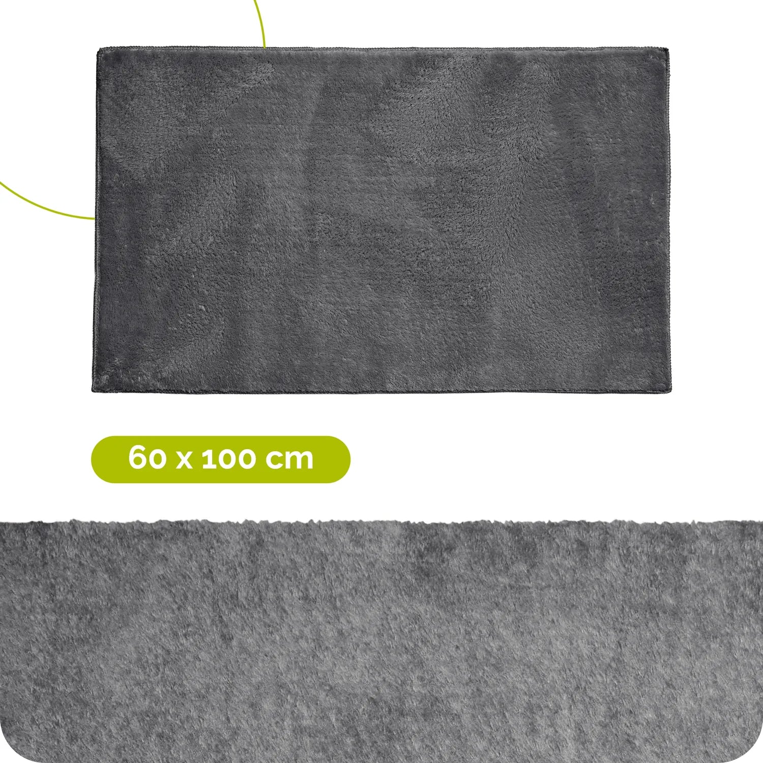 #Farbe_Dunkelgrau#Größe_60x100 cm