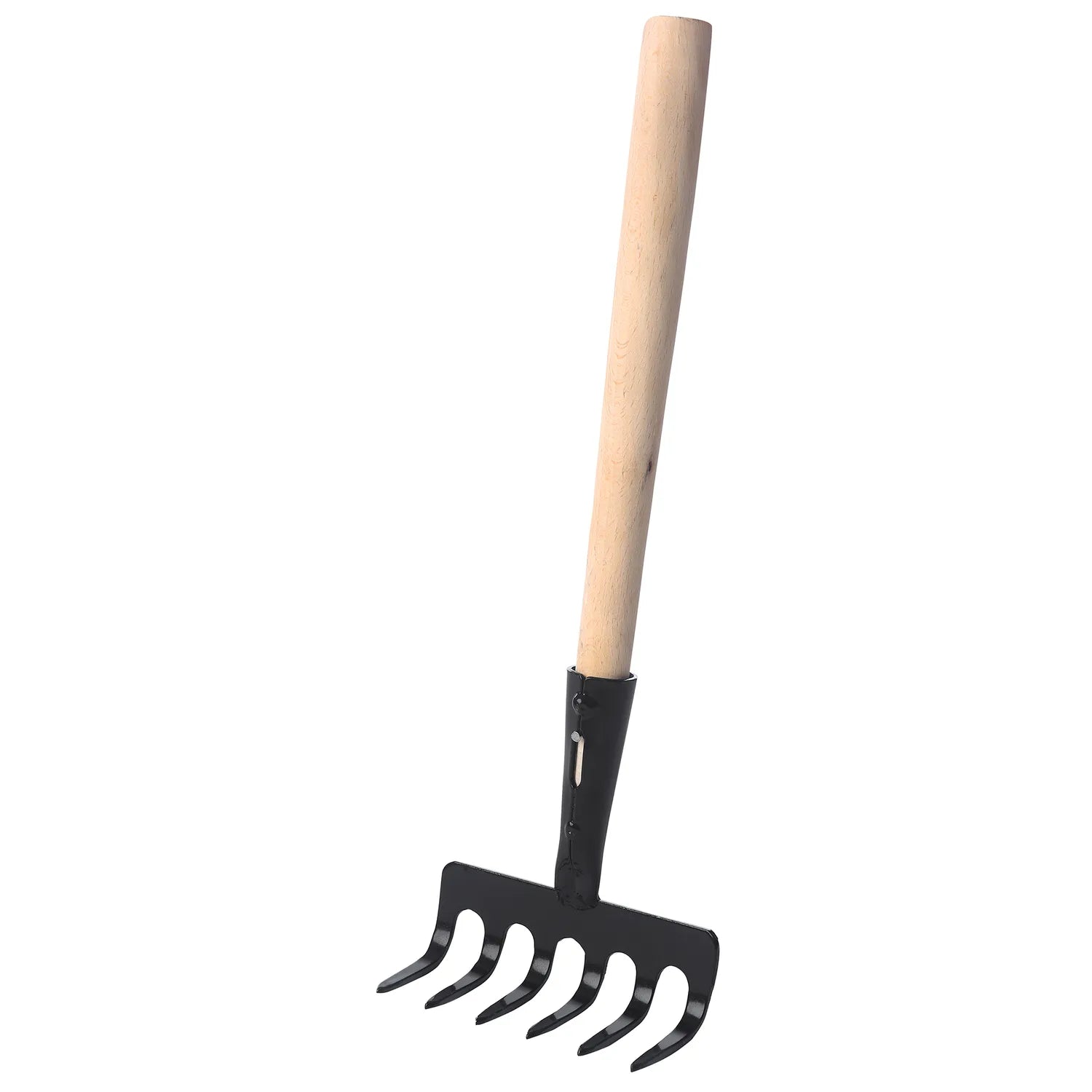 Kleine Handharke 6 Zähne für den Garten Kleine Harke aus Metall Blumenrechen Mini Harke GD-0003