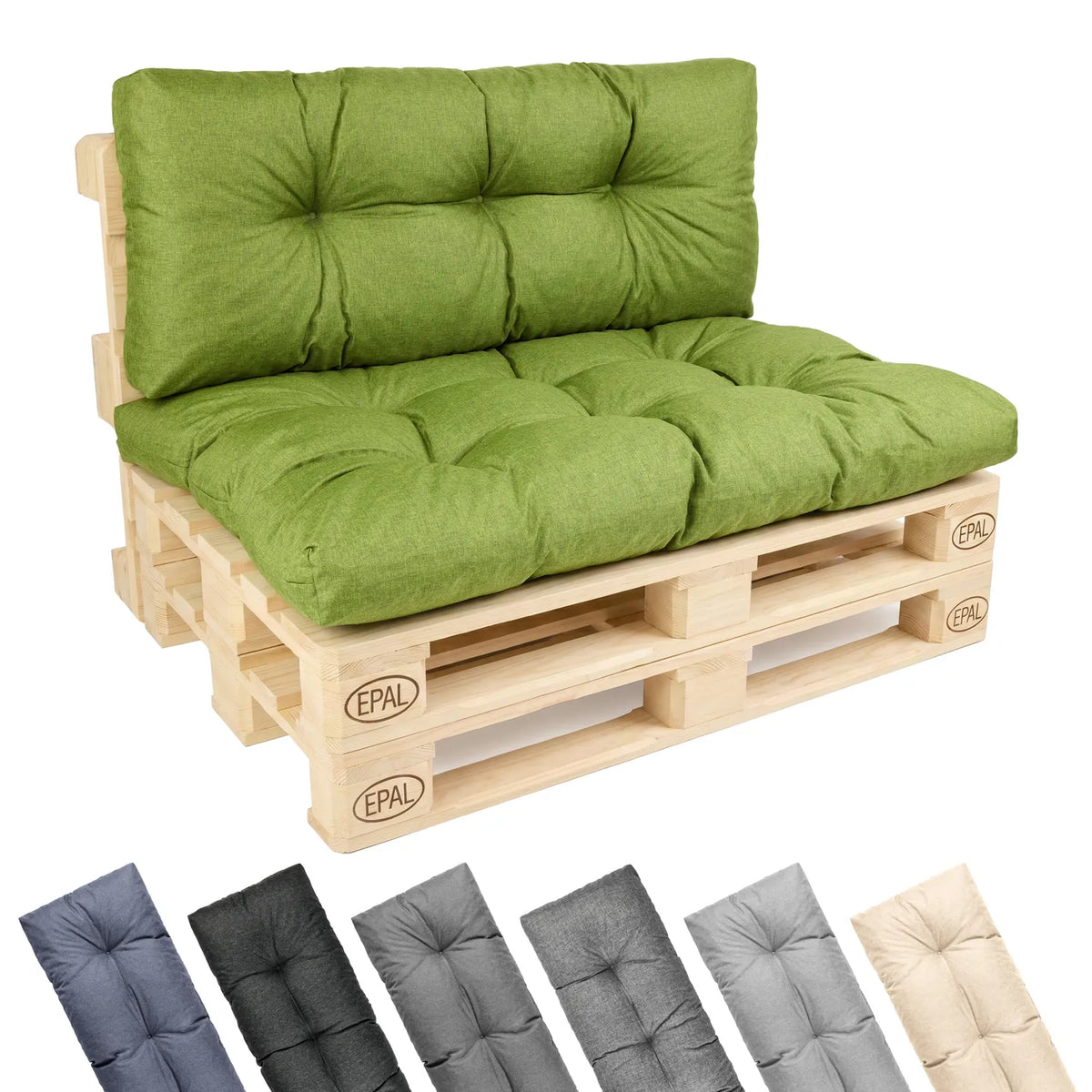 #Farbe_Grün#Kissenart_Set Sitzkissen + Rückenkissen