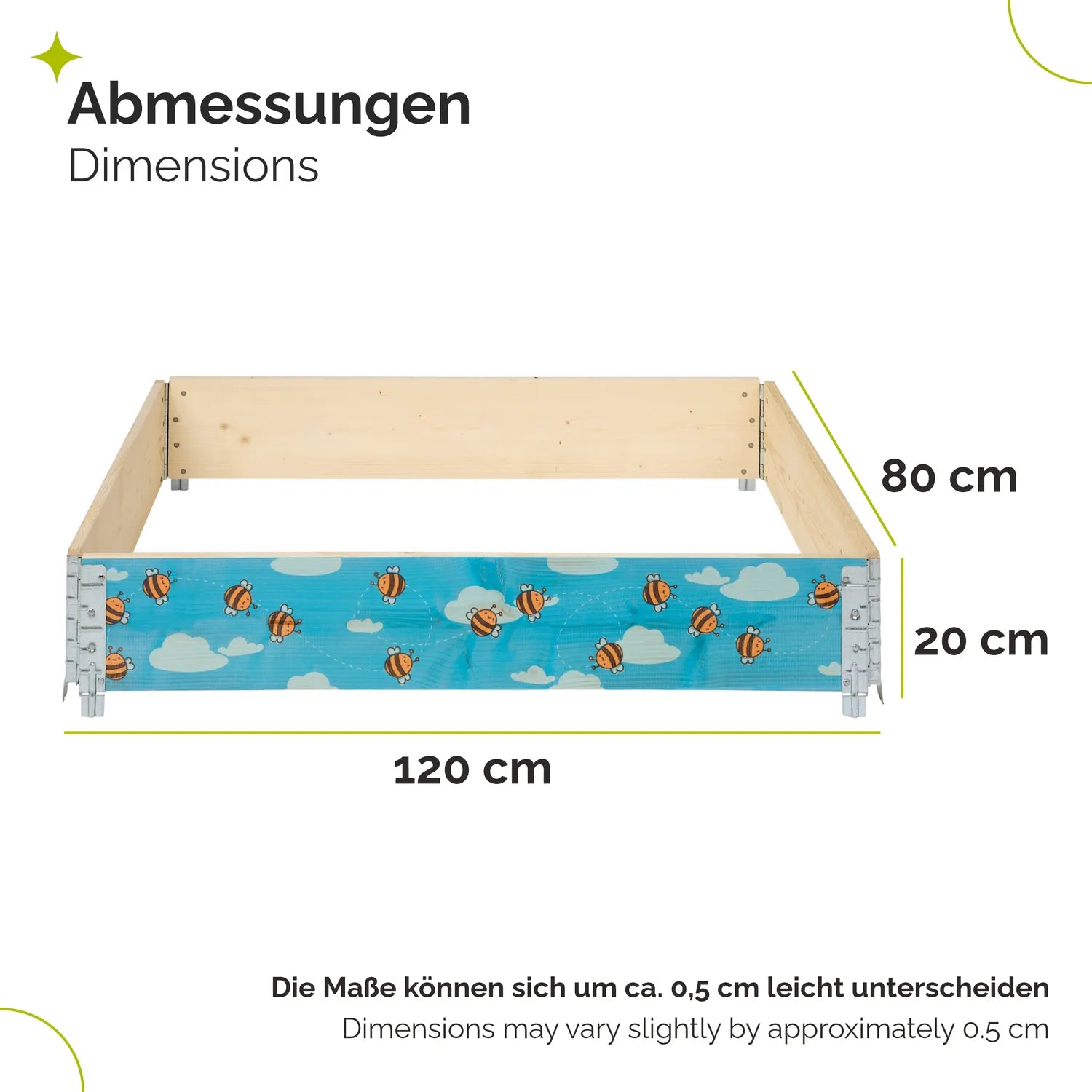 #Farbe_Biene mit Hintergrund#Größe_120x80x20 cm