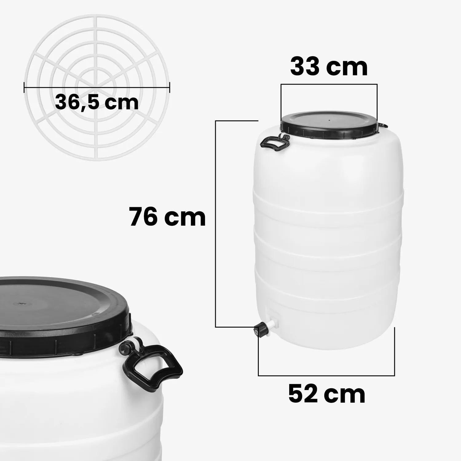 #Kapazität_120 L (mit Hahn und Pressring)