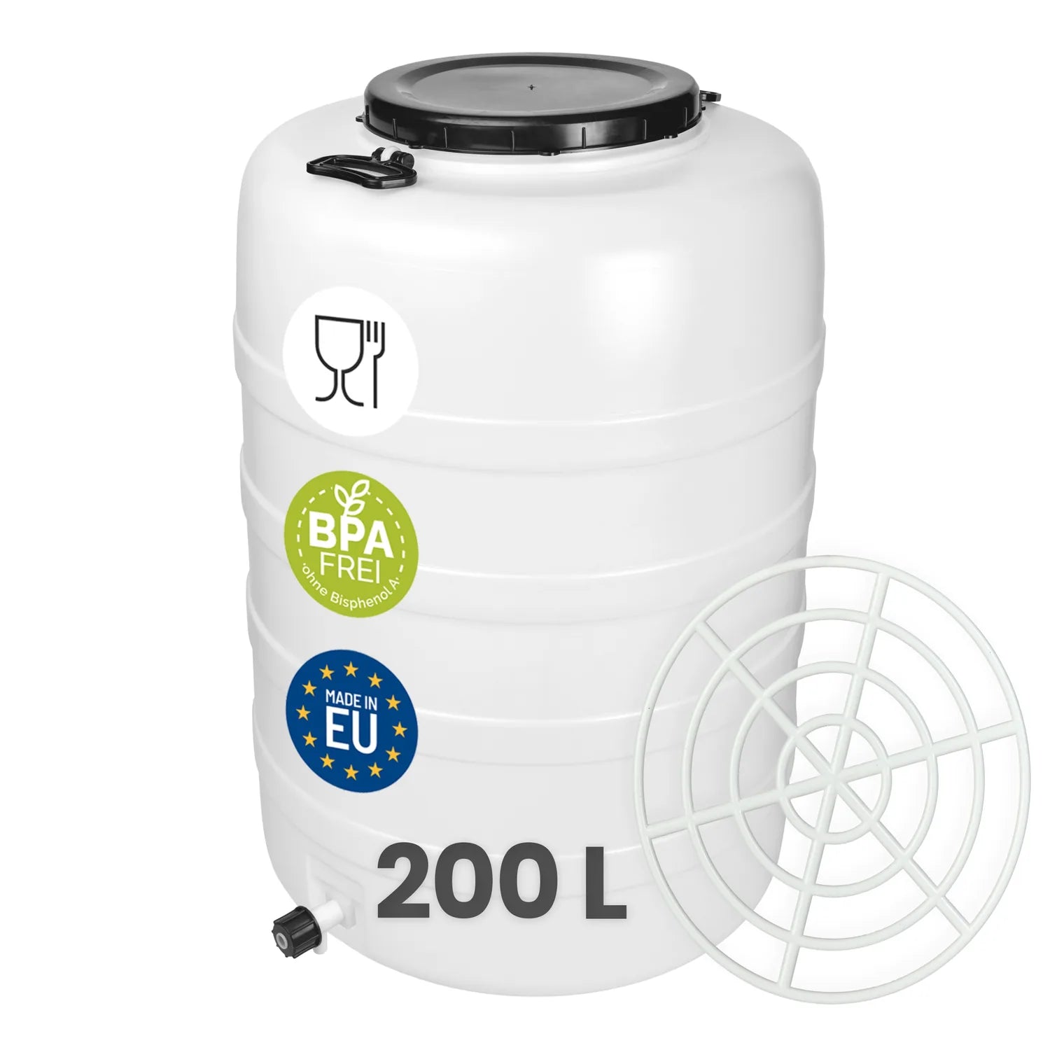 #Kapazität_200 L (mit Hahn und Pressring)