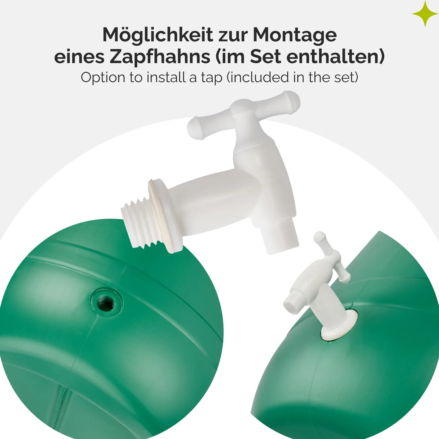 #Farbe_Grün mit Hahn#Kapazität_80 L