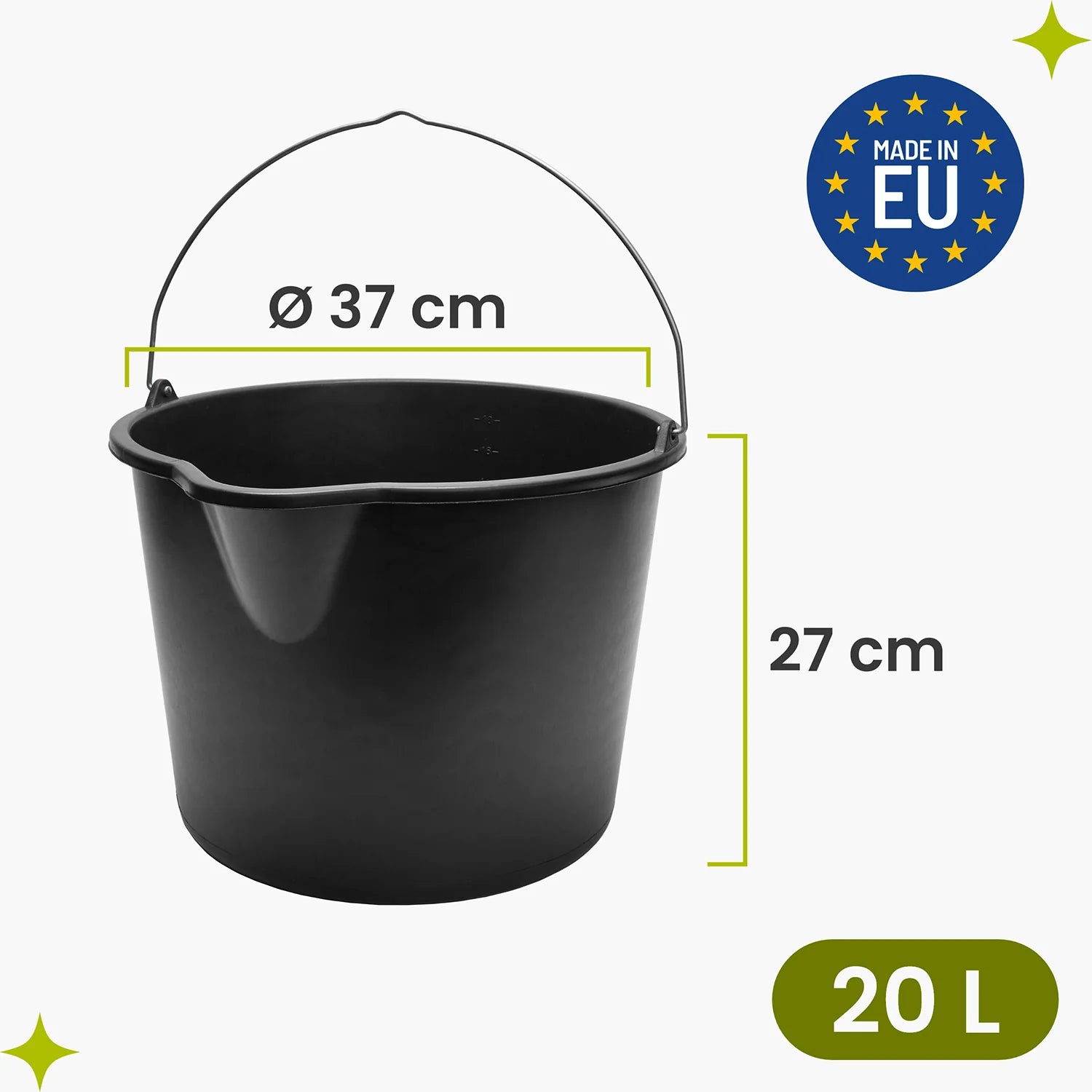 #Farbe_Schwarz#Größe_20 L mit Ausguss