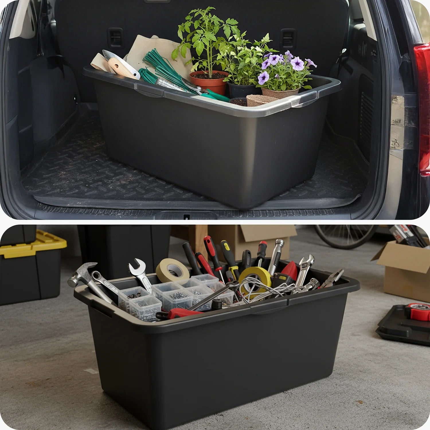 Garronda Mörtelwanne Rechteckig Mörtelkübel Kunststoffwanne – stabile Maurerkübel aus recyceltem PE Mörtelkasten für Beton, Garten oder Werkstatt GD-0169