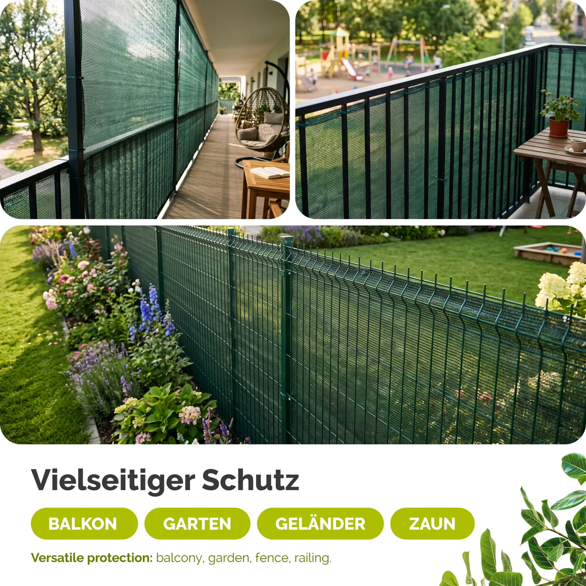 Schattiernetz 1,5x50 m Schattierungsnetz aus HDPE 135 g/m² GD-0255