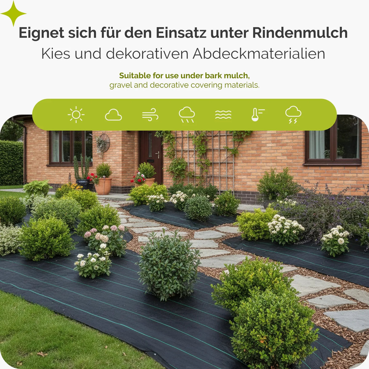 Unkrautvlies 90 g/m² wasserdurchlässig aus PP Gewebe GD-0193