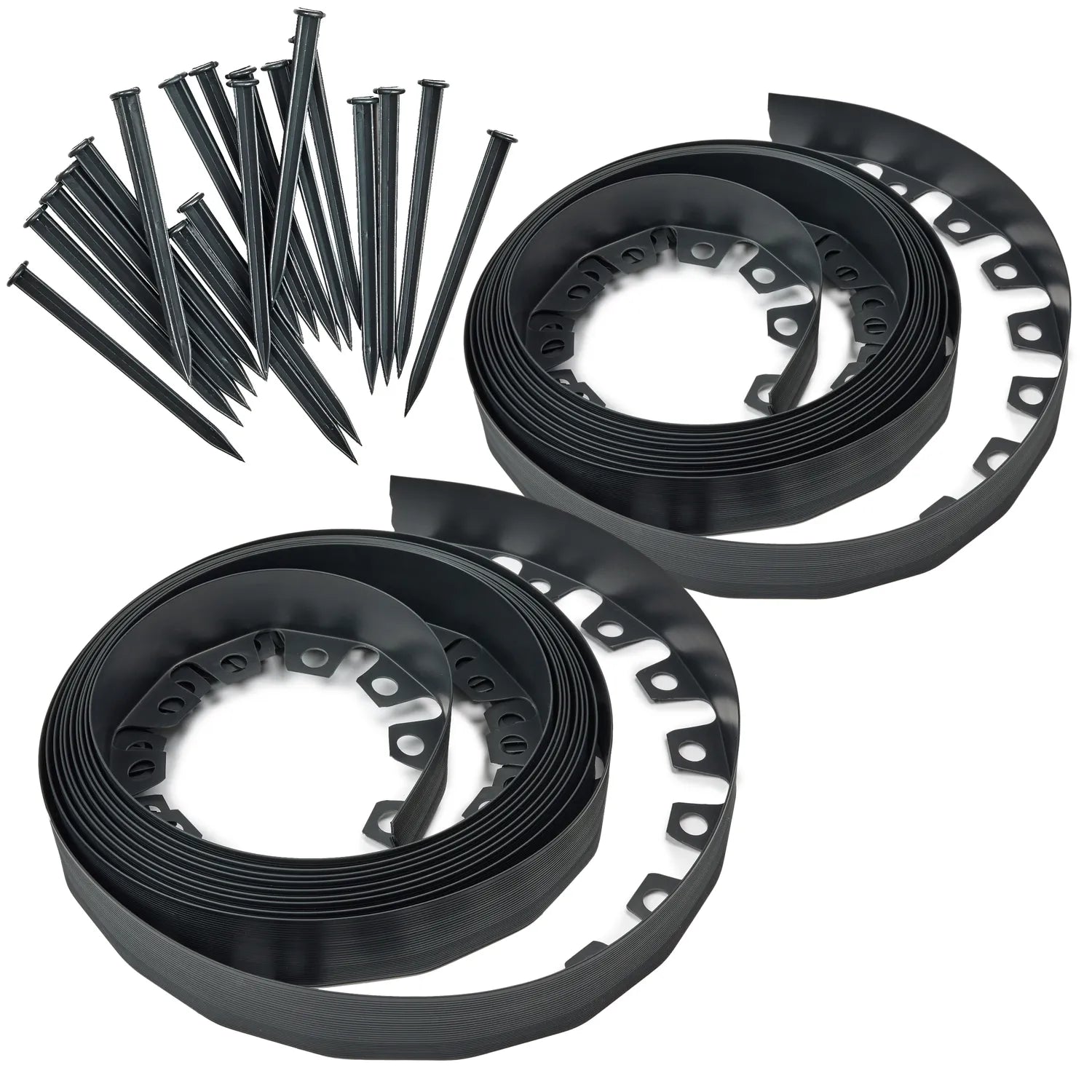 #Farbe_Schwarz#Größe_20 m x 6 cm mit 40 Befestigungsnägel