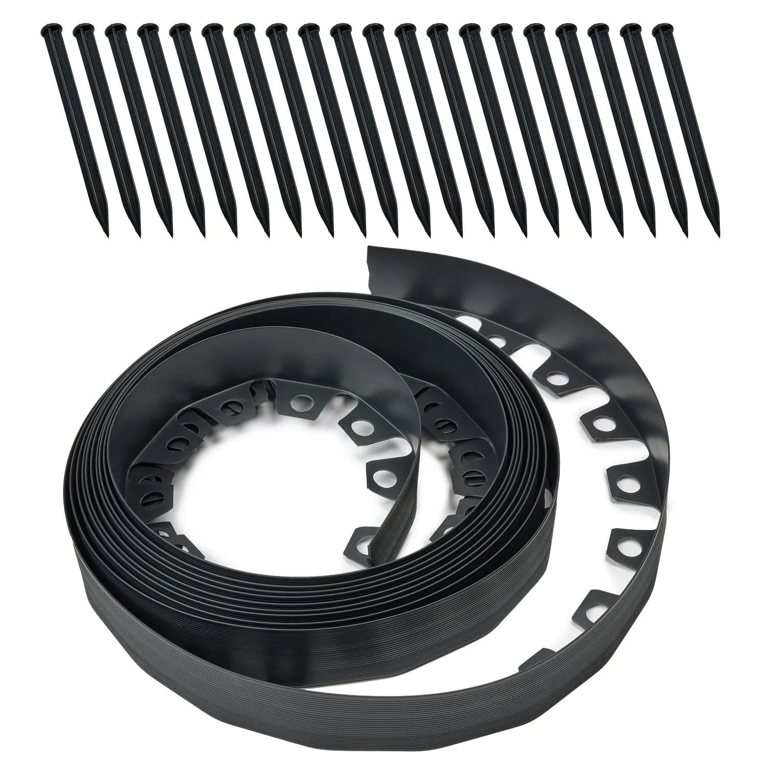 #Farbe_Schwarz#Größe_10 m x 6 cm mit 20 Befestigungsnägel