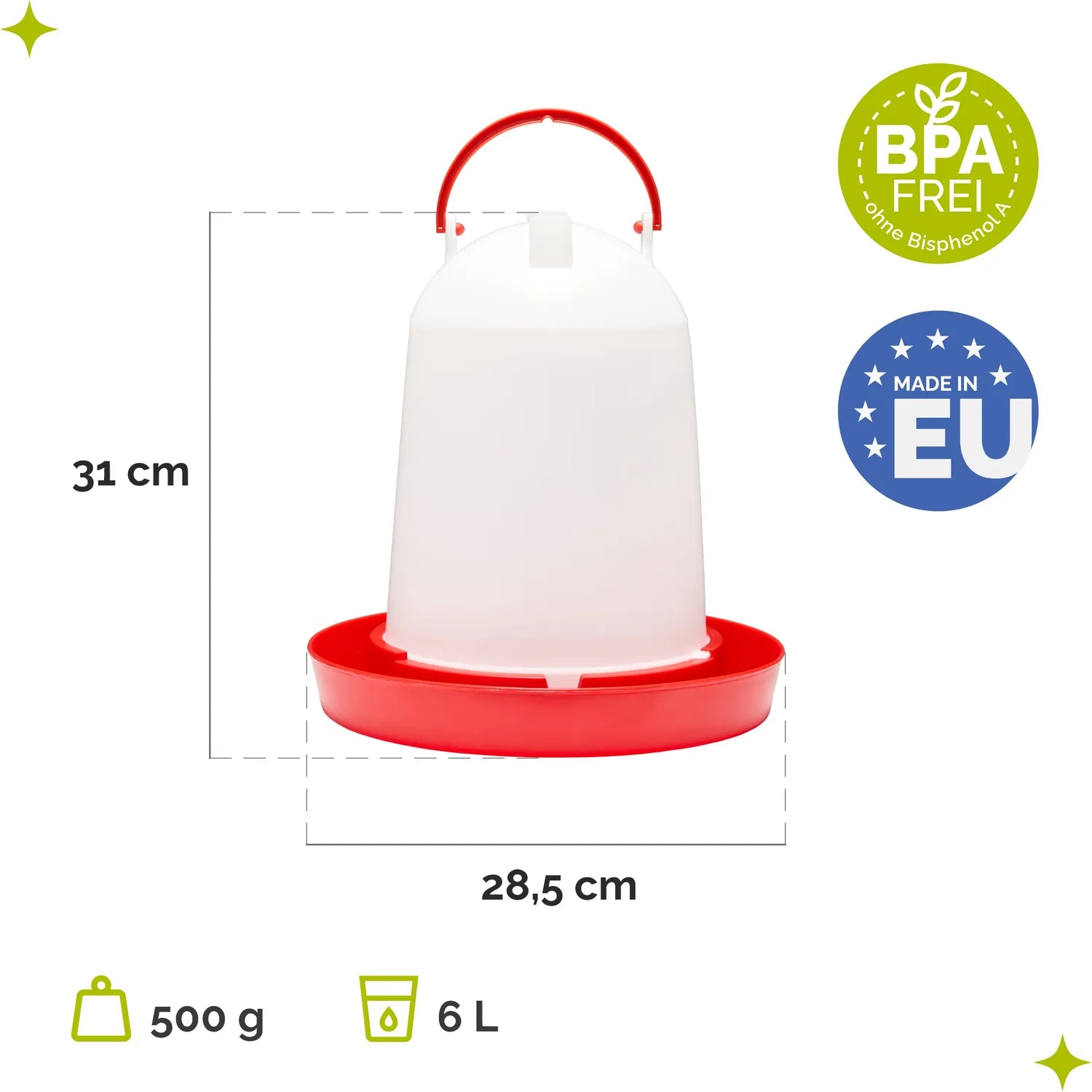 #Farbe_Rot/Weiß#Größe_6 L