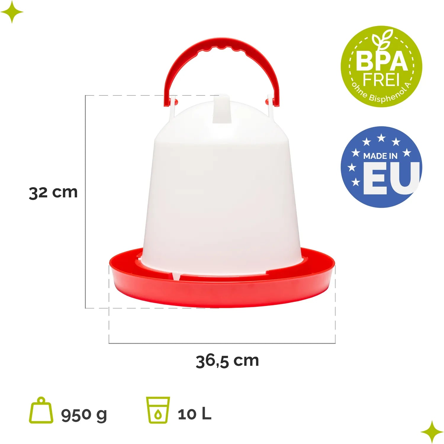 #Farbe_Rot/Weiß#Größe_10 L