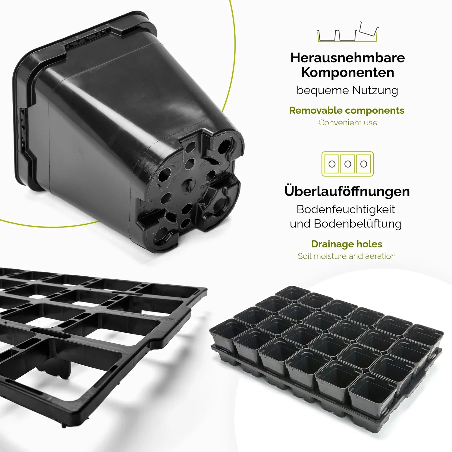#Größe_Transporttray mit 24 x 0,5L abgerundeten Töpfen