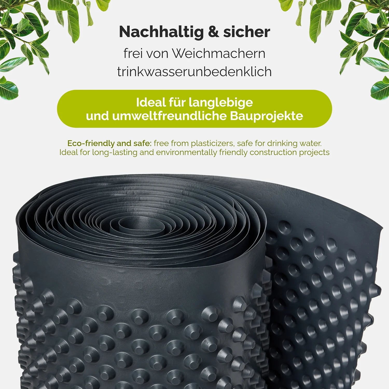 HDPE Noppenfolie zur Bauwerksabdichtung und zum Mauerschutz GD-0160