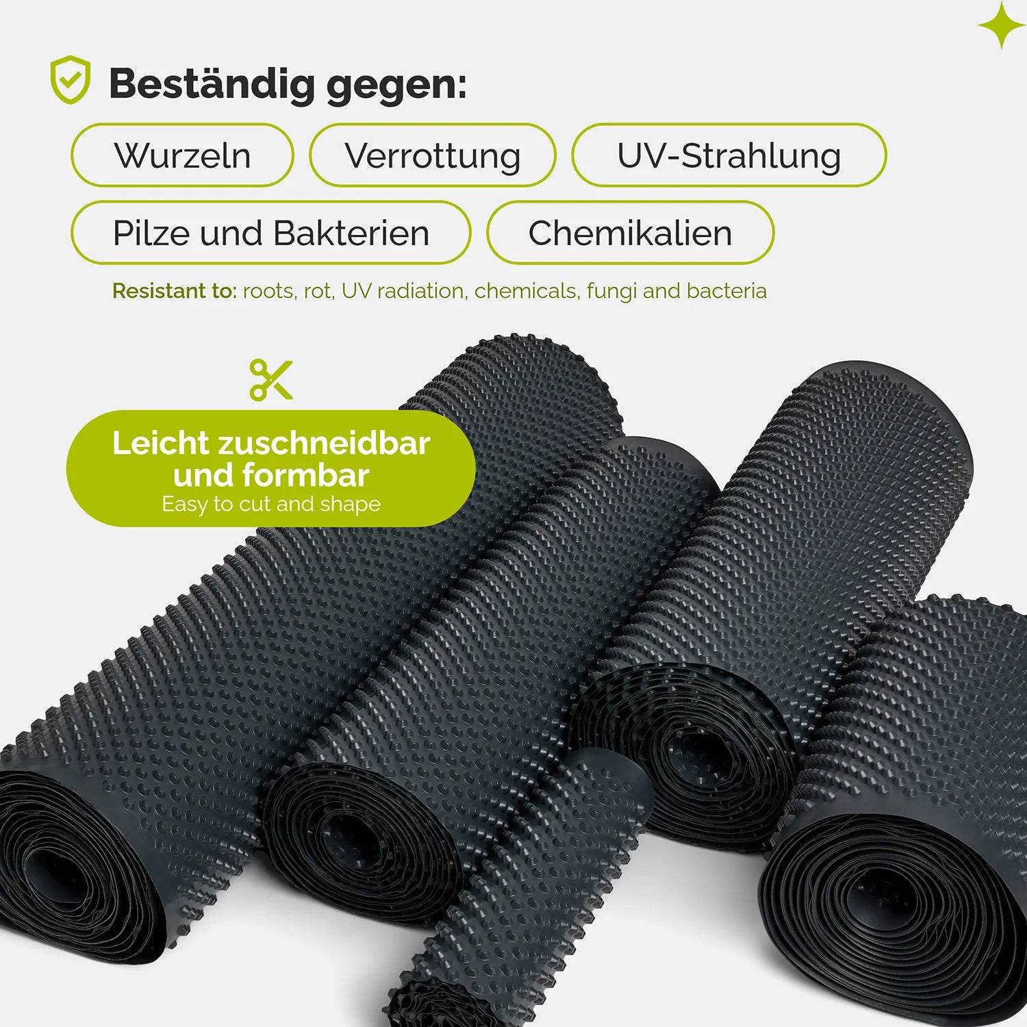 HDPE Noppenfolie zur Bauwerksabdichtung und zum Mauerschutz GD-0160