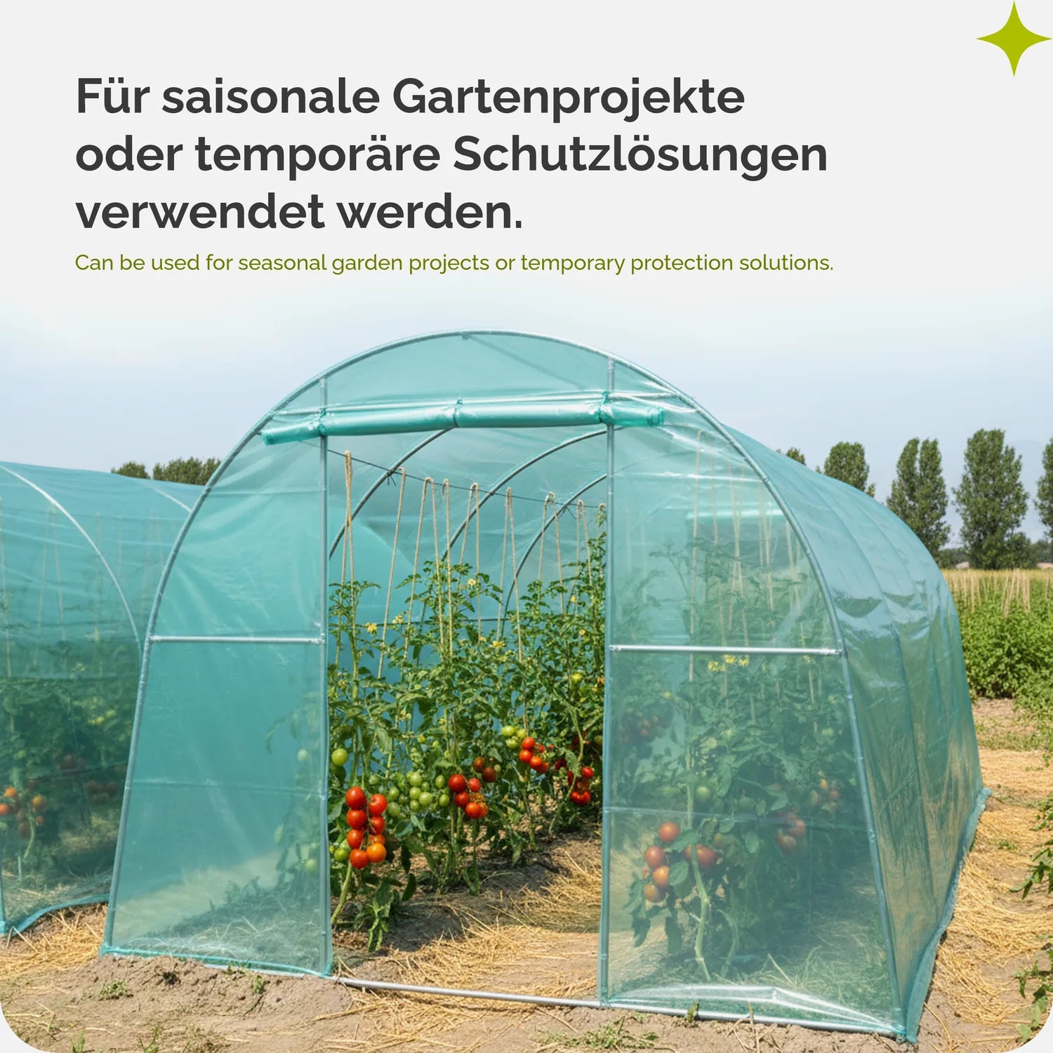 Gewächshausfolie - Reißfeste Tunnelfolie für Folientunnel & Treibhaus GD-0198