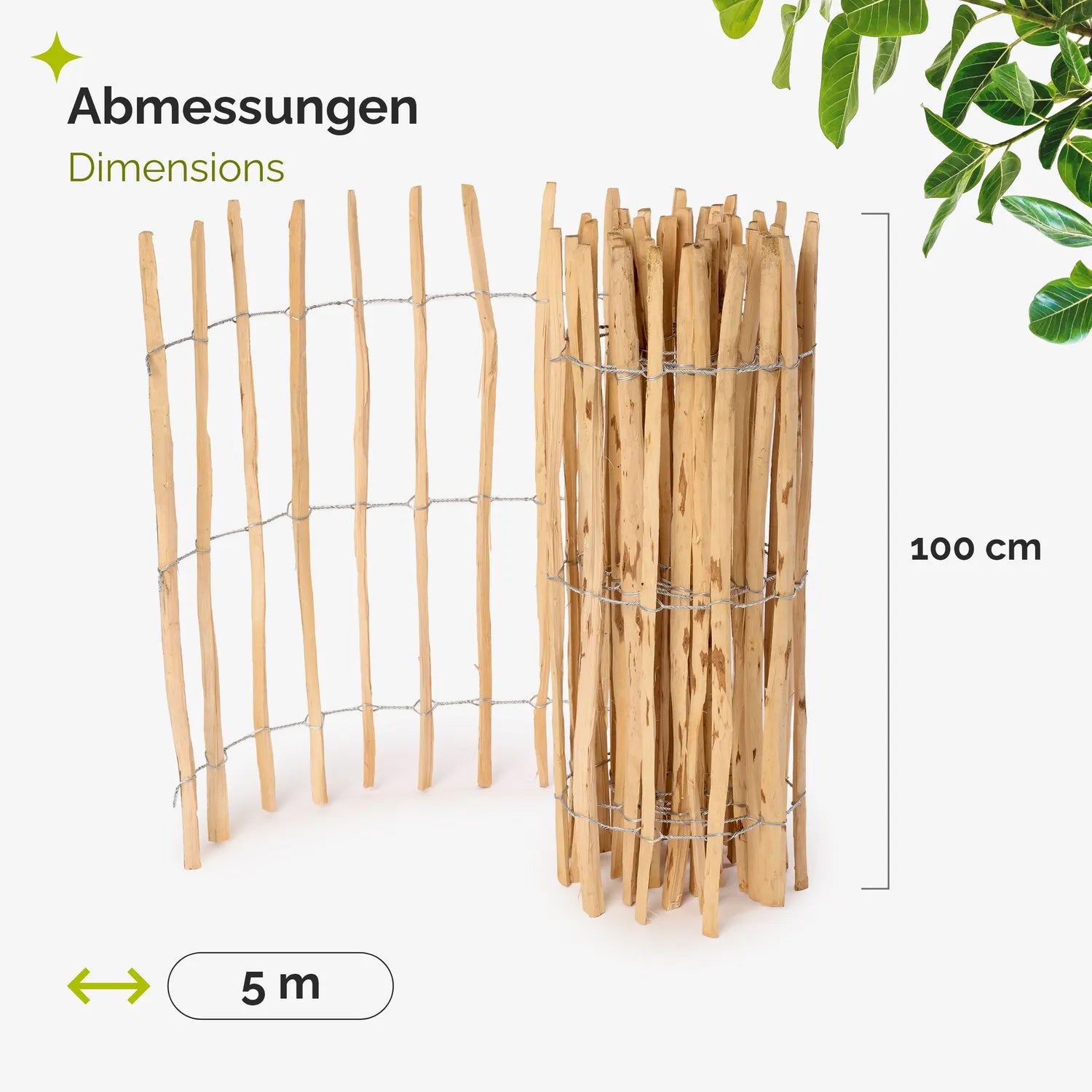 #Farbe_Natural (Elementabstand 7-8 cm)#Größe_100 cm x 5m