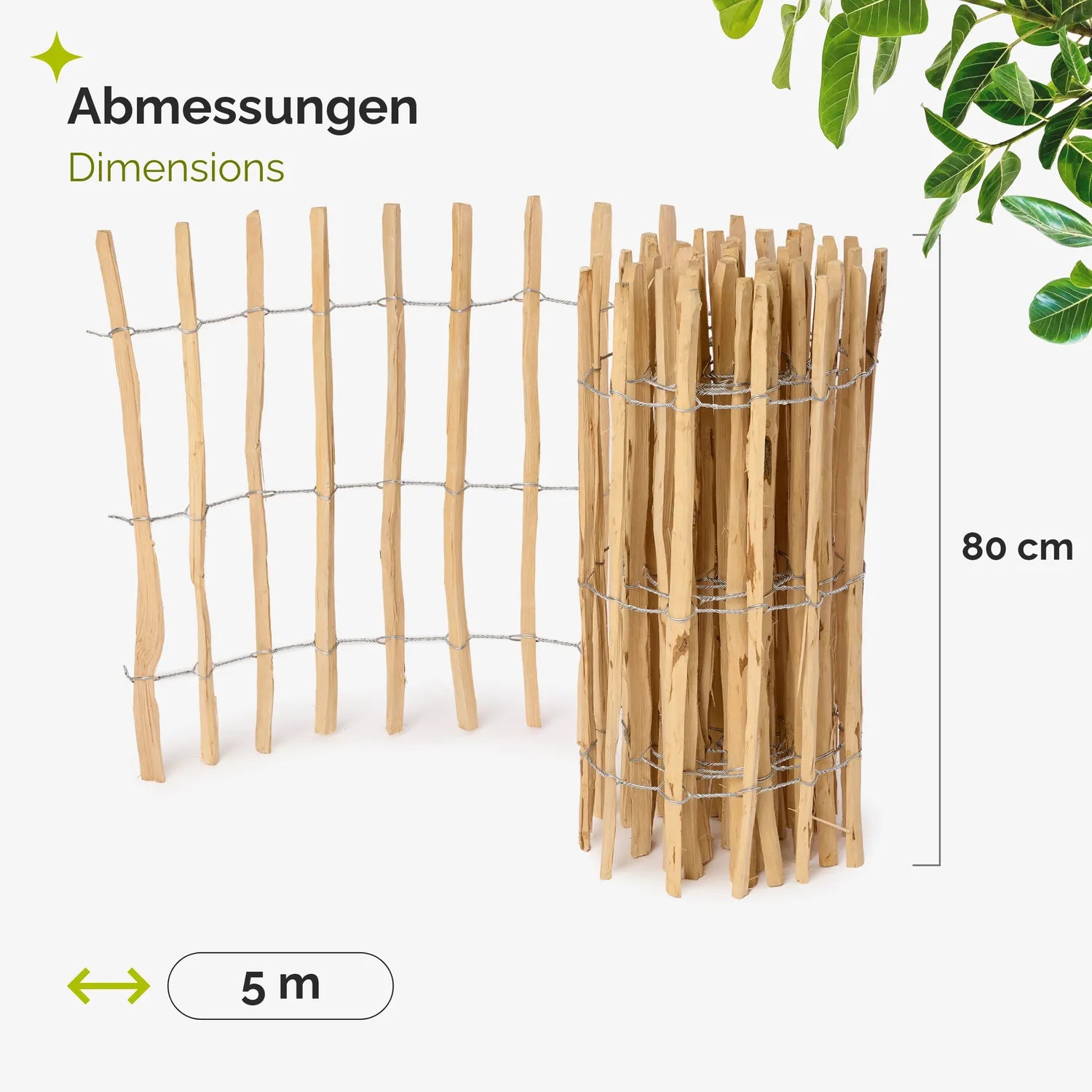 #Farbe_Natural (Elementabstand 7-8 cm)#Größe_80 cm x 5m
