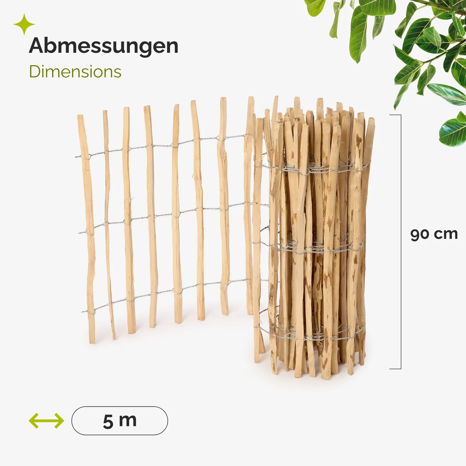 #Farbe_Natural (Elementabstand 7-8 cm)#Größe_90 cm x 5m
