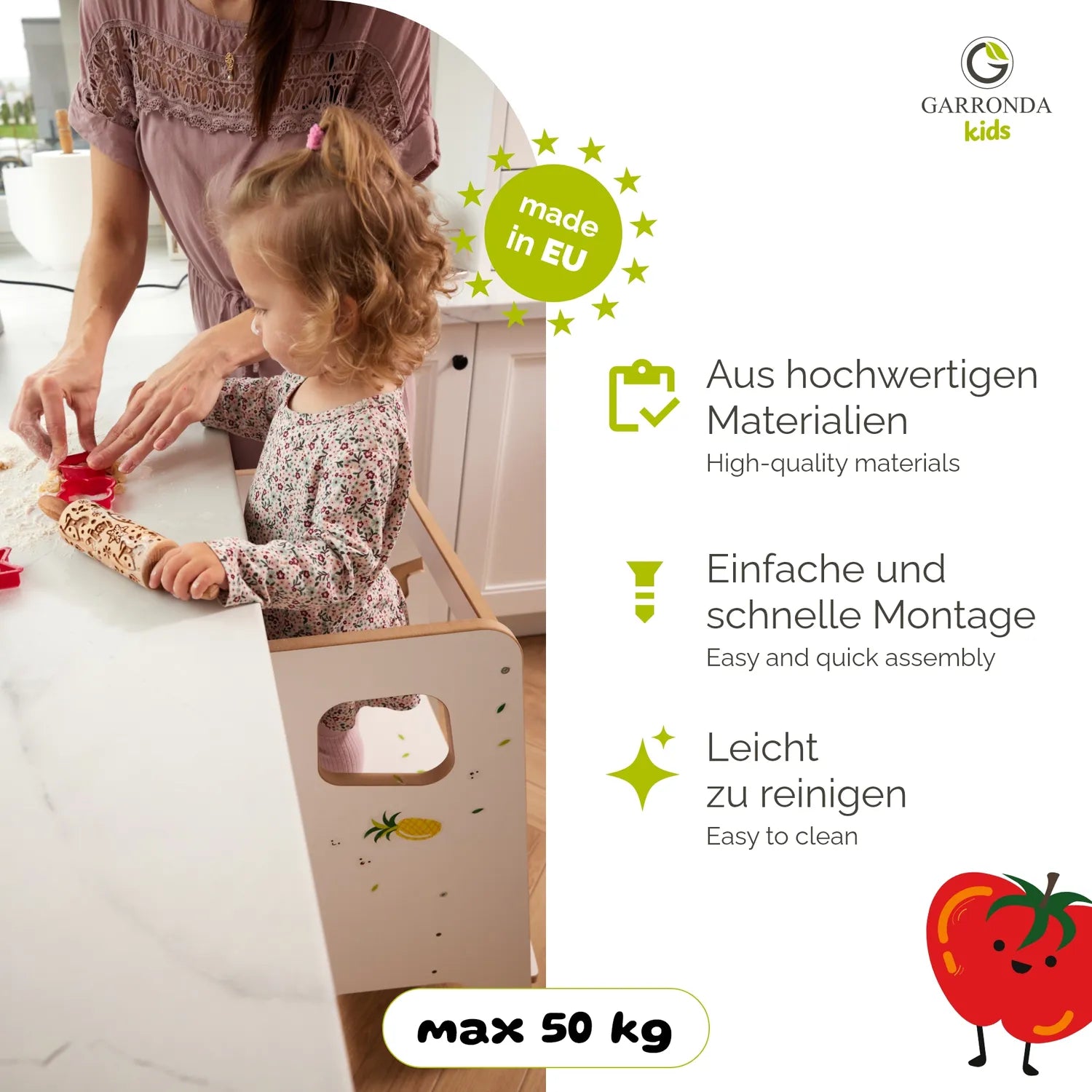 Kitchen Helper Lernturm für Kinder ab 1 Jahr Montessori GD-0056