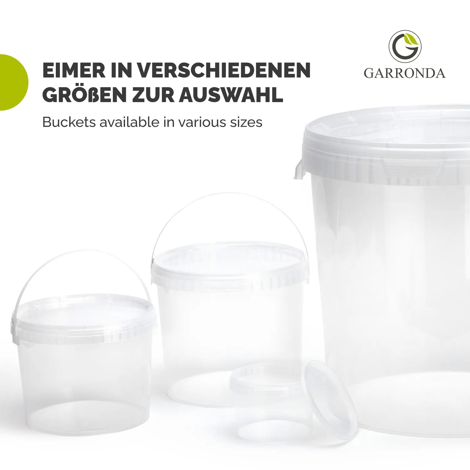 Eimer mit Deckel Transparent GD-0072