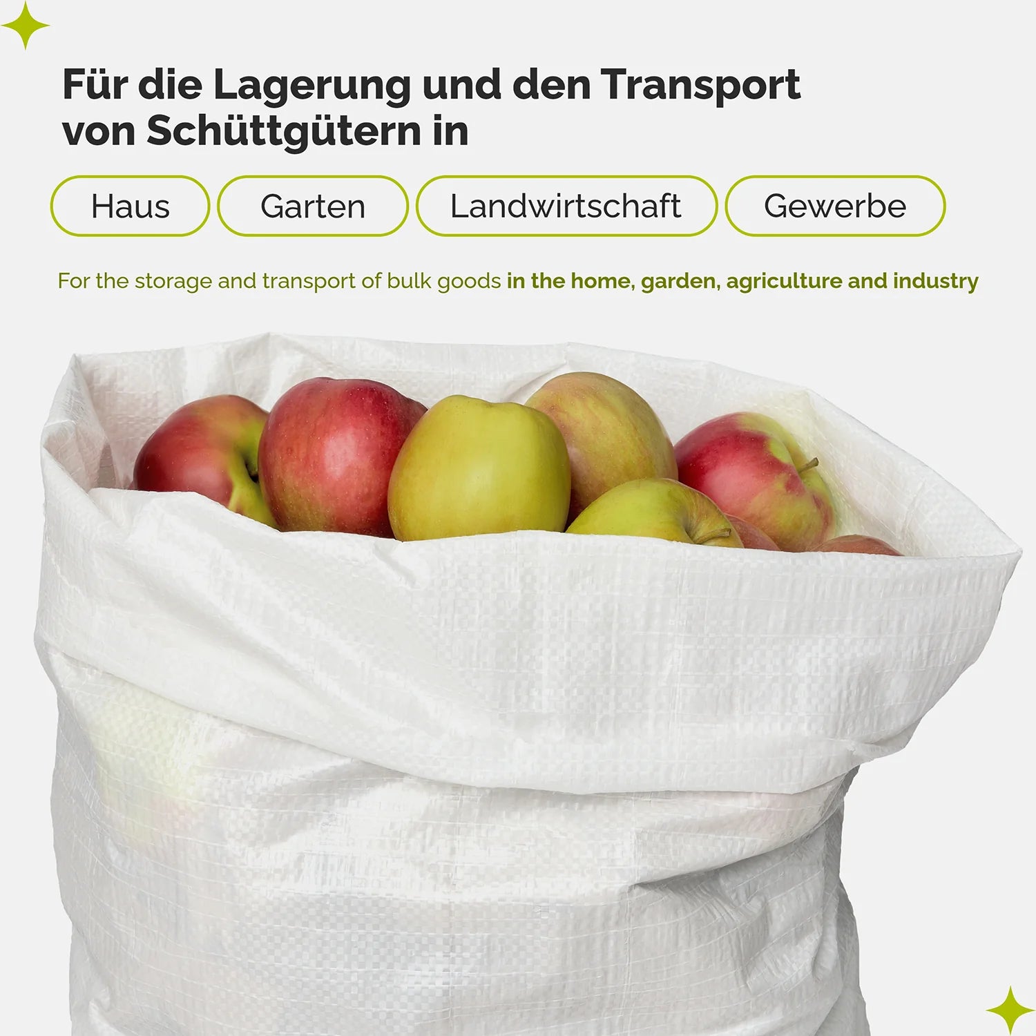 Polypropylensack für Sand, Lagerung, reißfest, 25 und 50 kg GD-0161