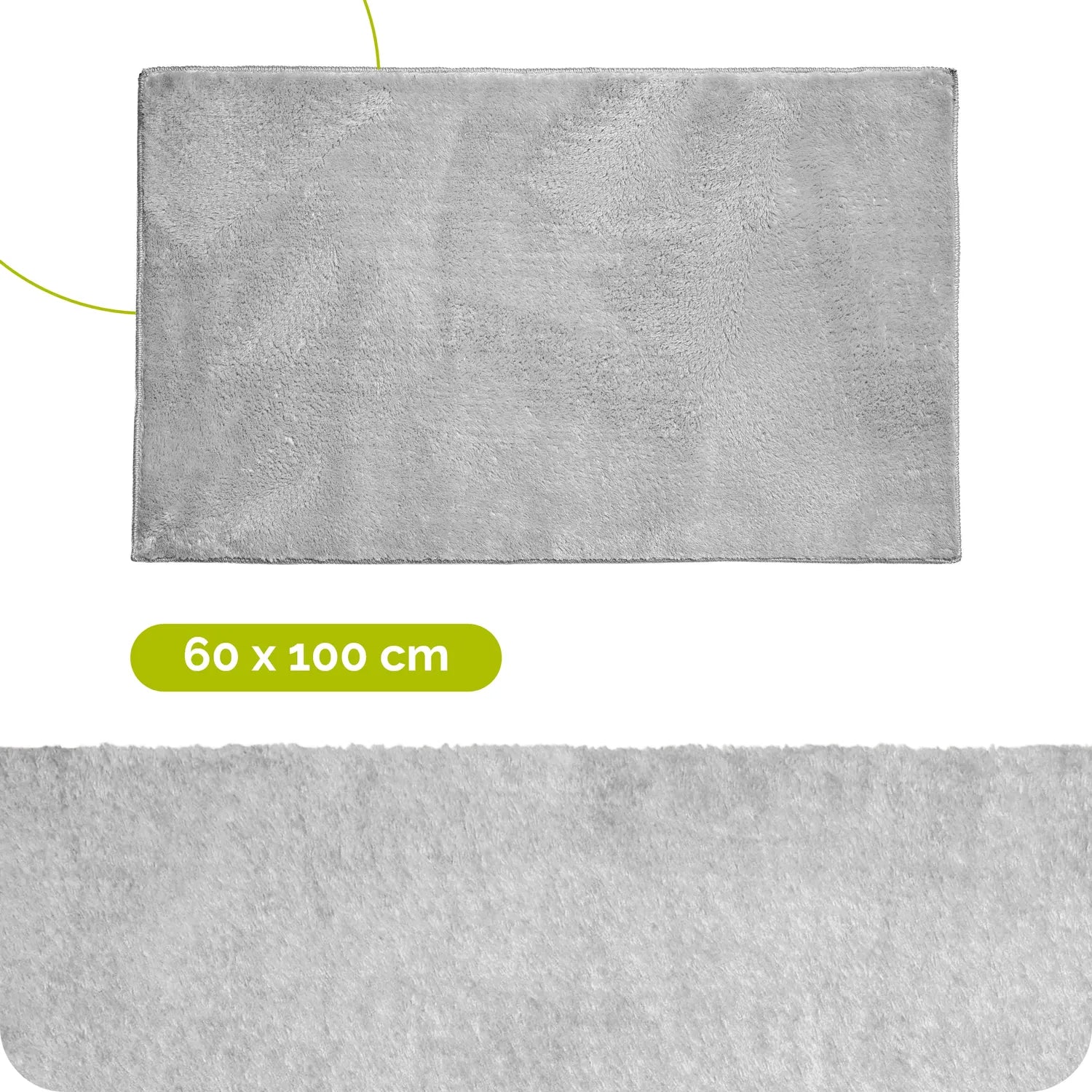 #Farbe_Hellgrau#Größe_60x100 cm