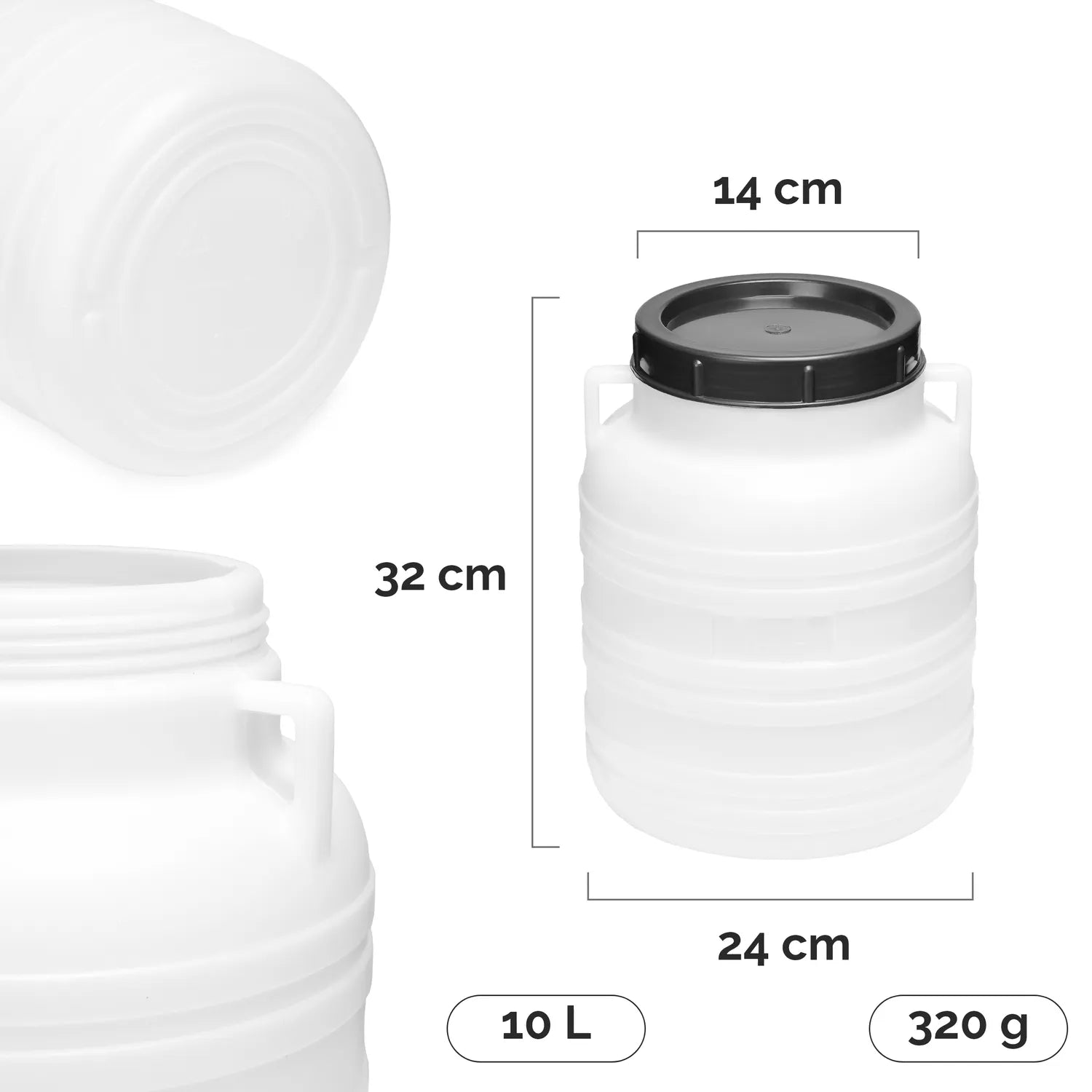 #Farbe_Weiß#Kapazität_10 L