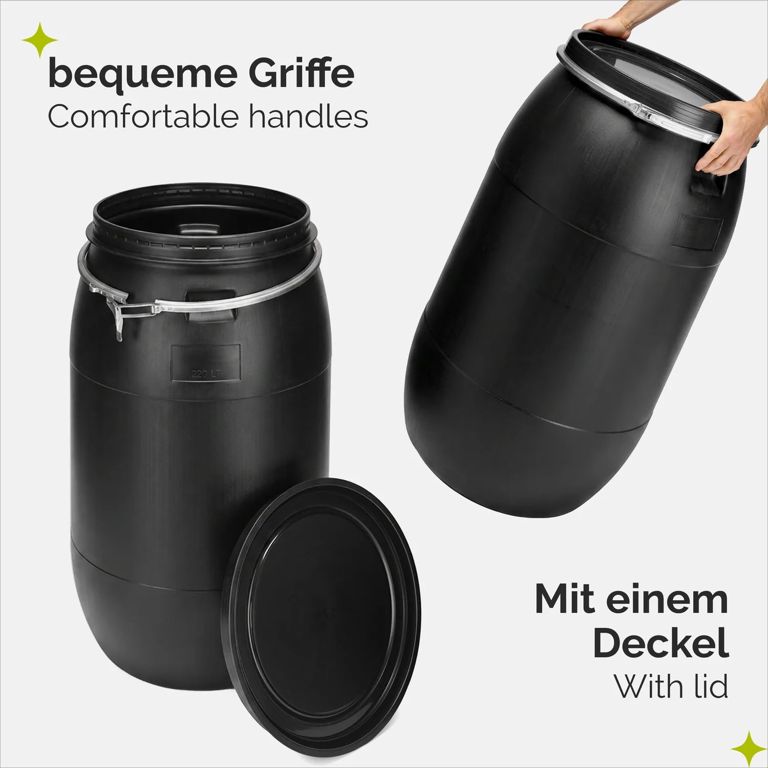 #Farbe_Schwarz#Kapazität_220 L