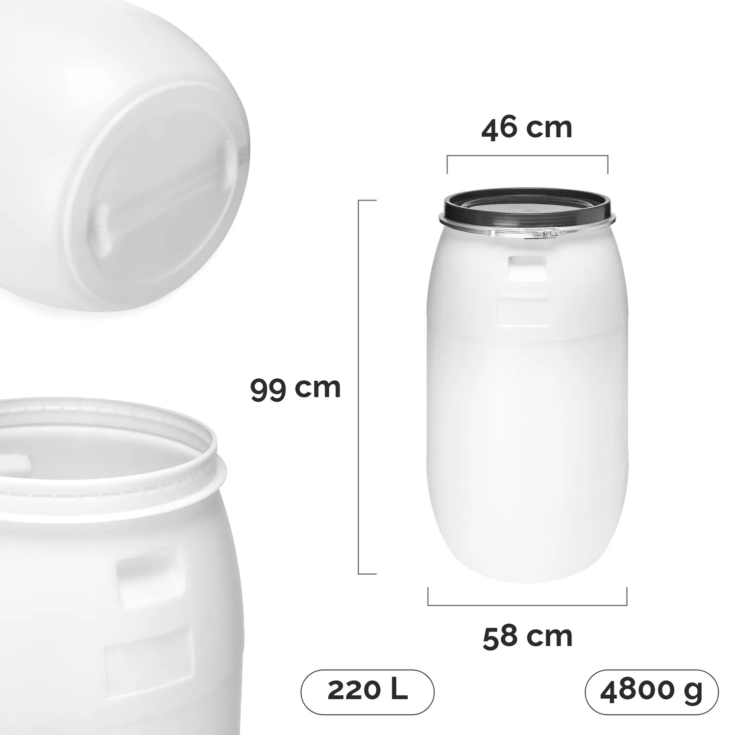 #Farbe_Weiß#Kapazität_220 L