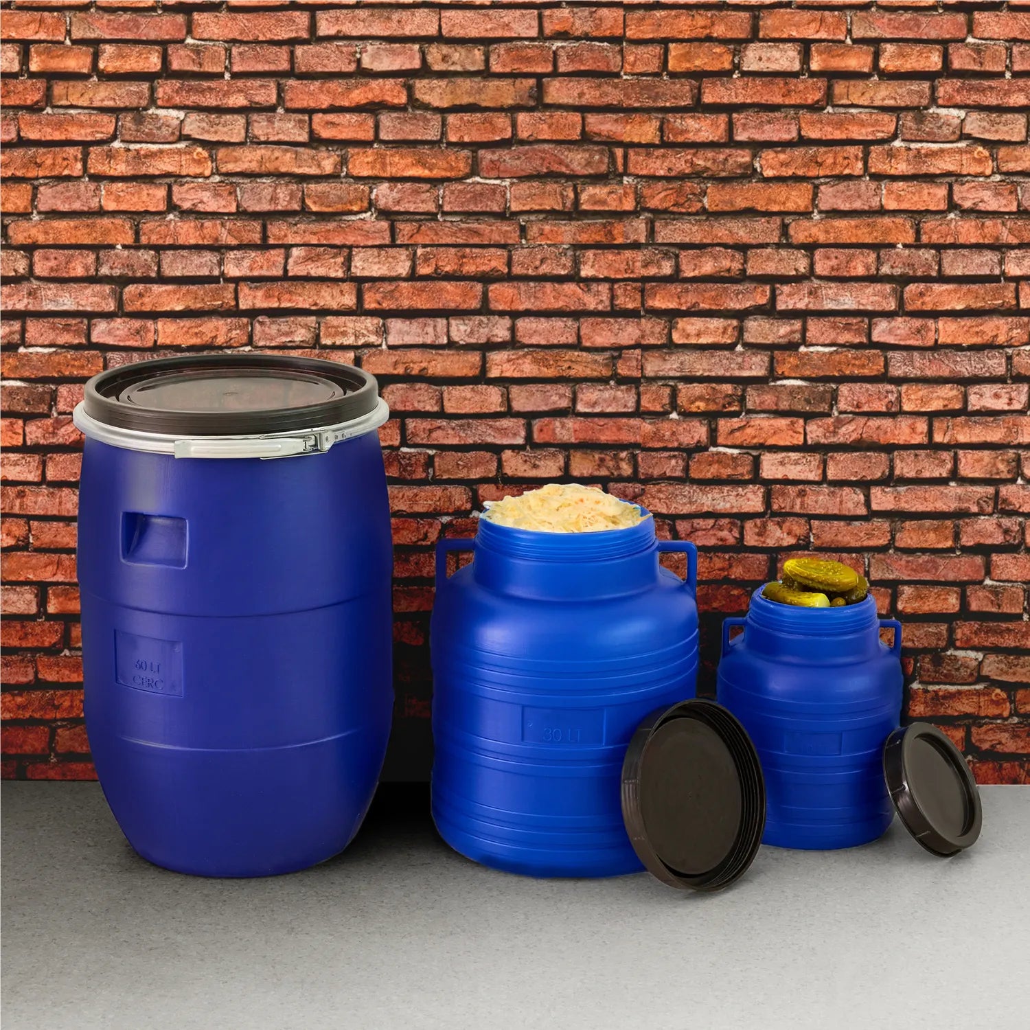 Set 40 Liter Futtertonne BPA-frei Lebensmittel-Fass GD-0127