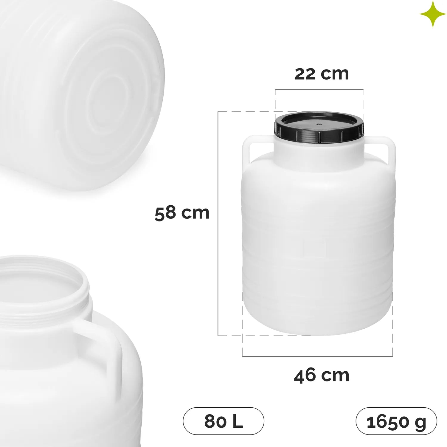 #Farbe_Weiß#Kapazität_80 L