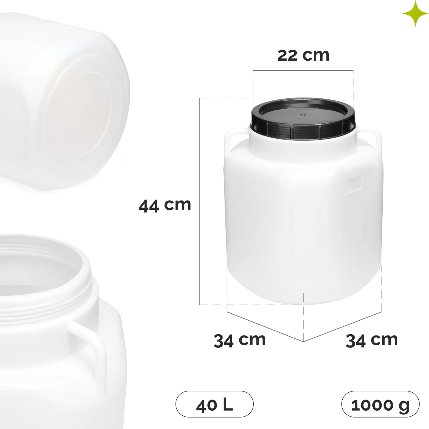 #Farbe_Weiß#Kapazität_40 L