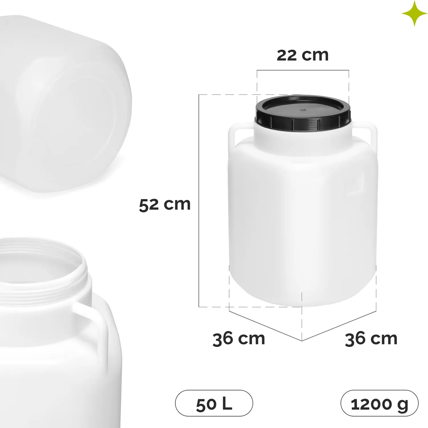 #Farbe_Weiß#Kapazität_50 L