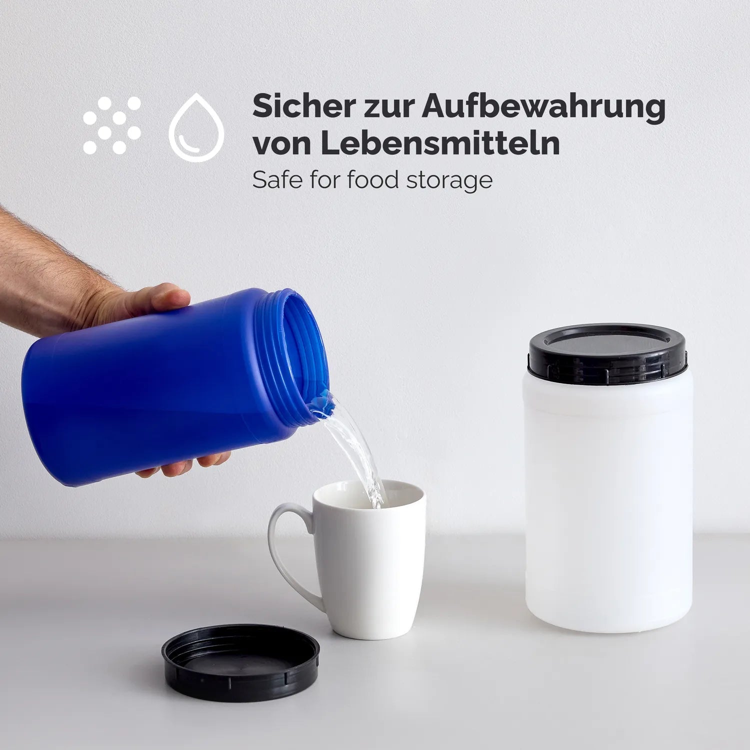 2L Behälter mit Deckel Weithalsfass BPA-frei GD-0085