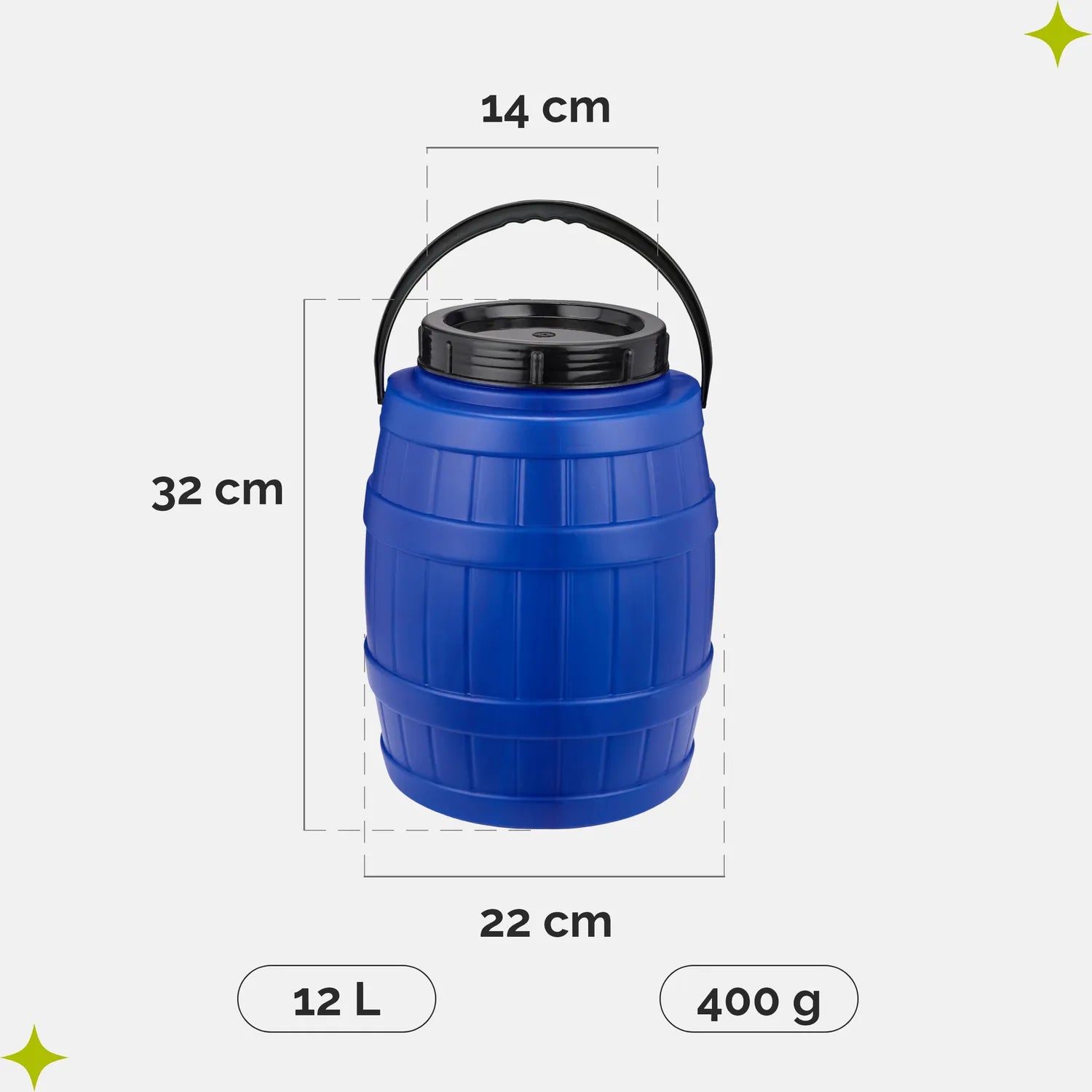 #Farbe_Blau#Kapazität_12 L