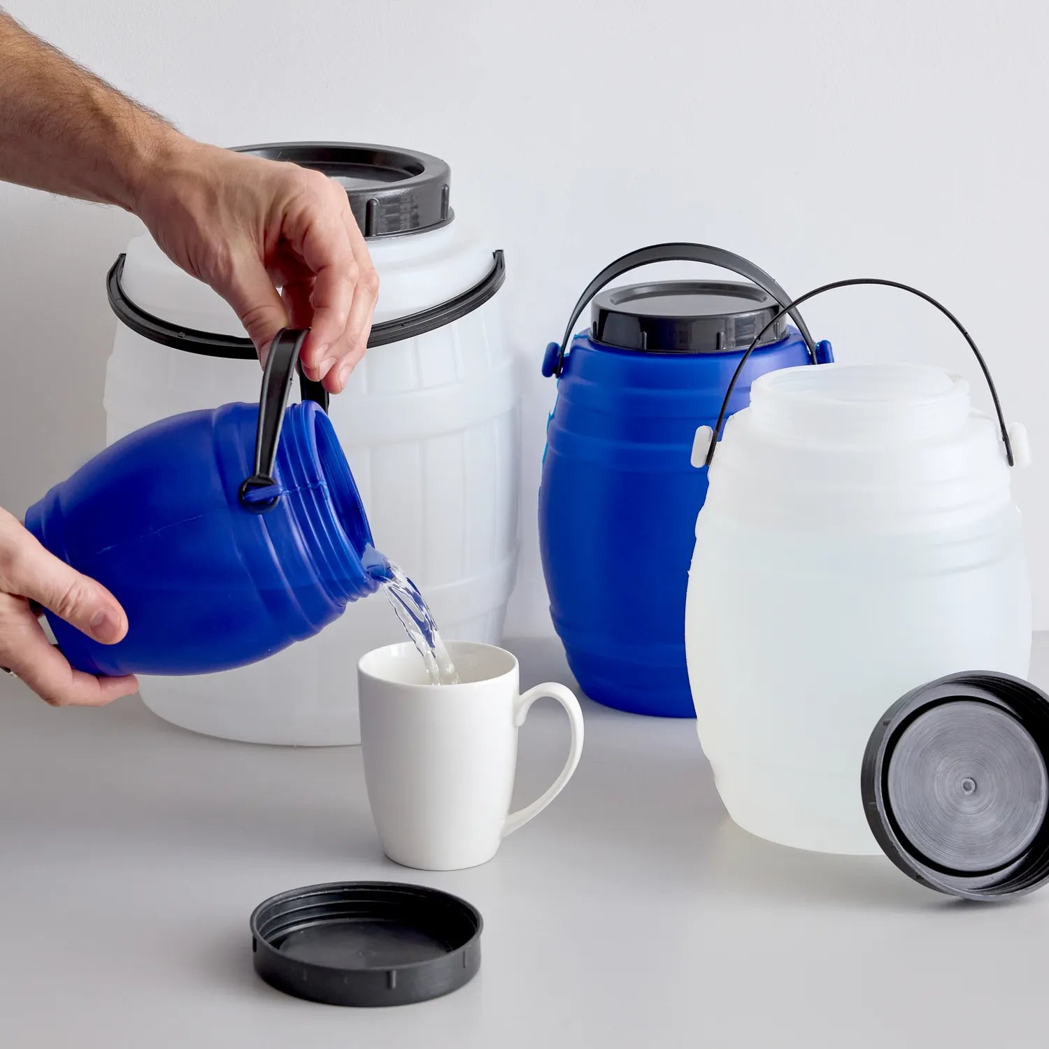 Plastikfass Behälter mit Deckel Weithalsfass BPA-frei GD-0086