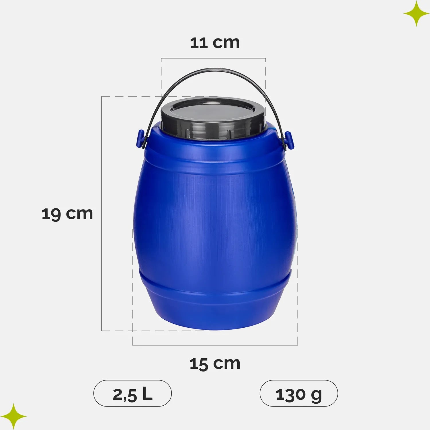 #Farbe_Blau#Kapazität_2.5 L