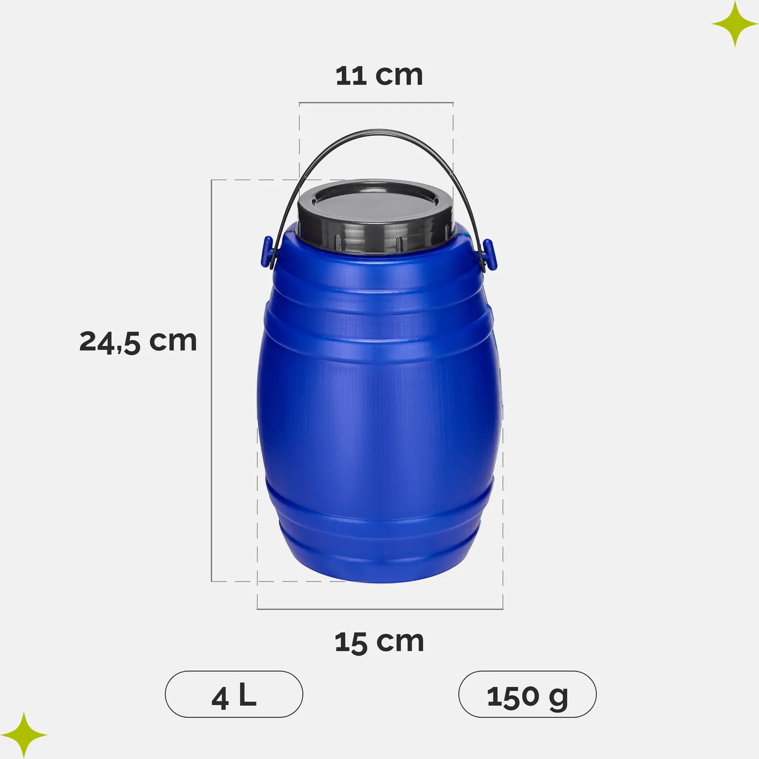 #Farbe_Blau#Kapazität_4 L