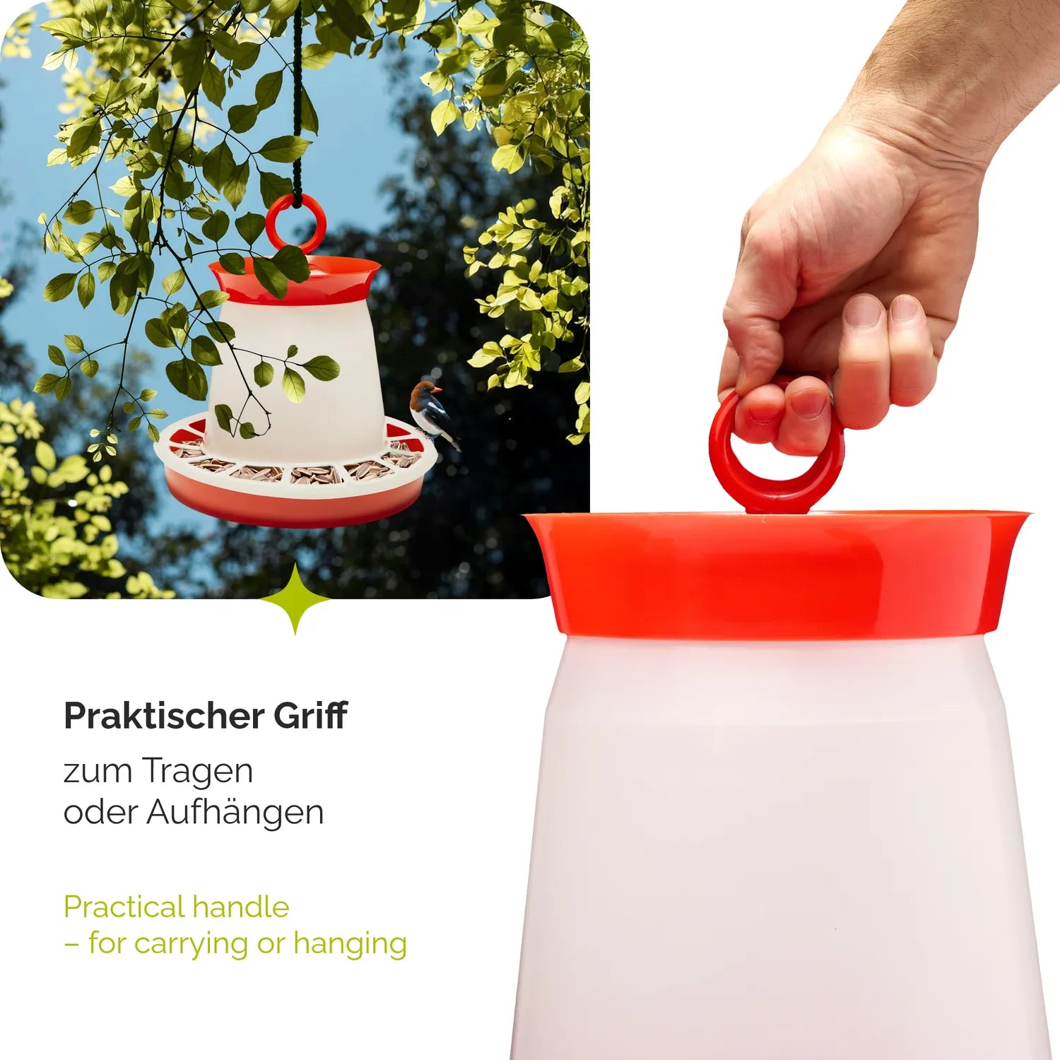 Futterautomat für Hühner leicht zu reinigen 4-8 kg GD-0139