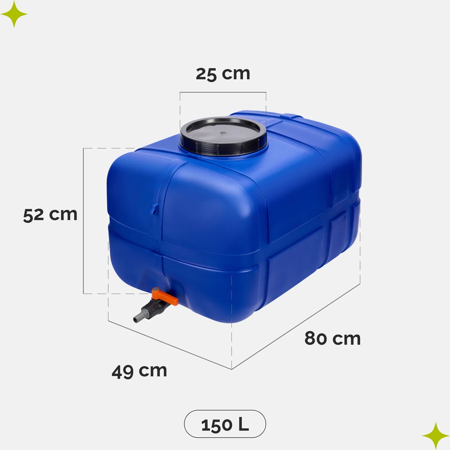 #Farbe_Blau#Kapazität_150 L