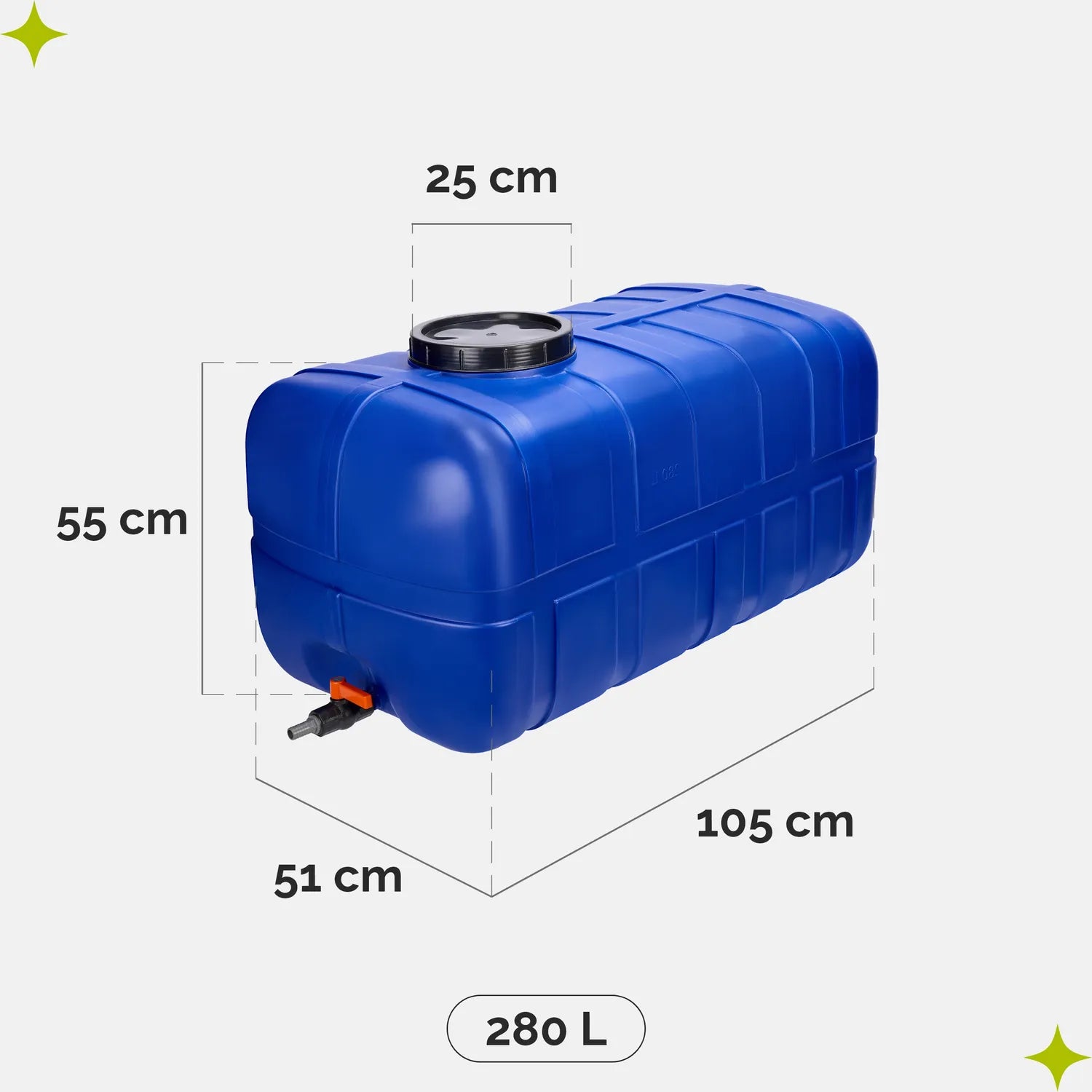 #Farbe_Blau#Kapazität_280 L