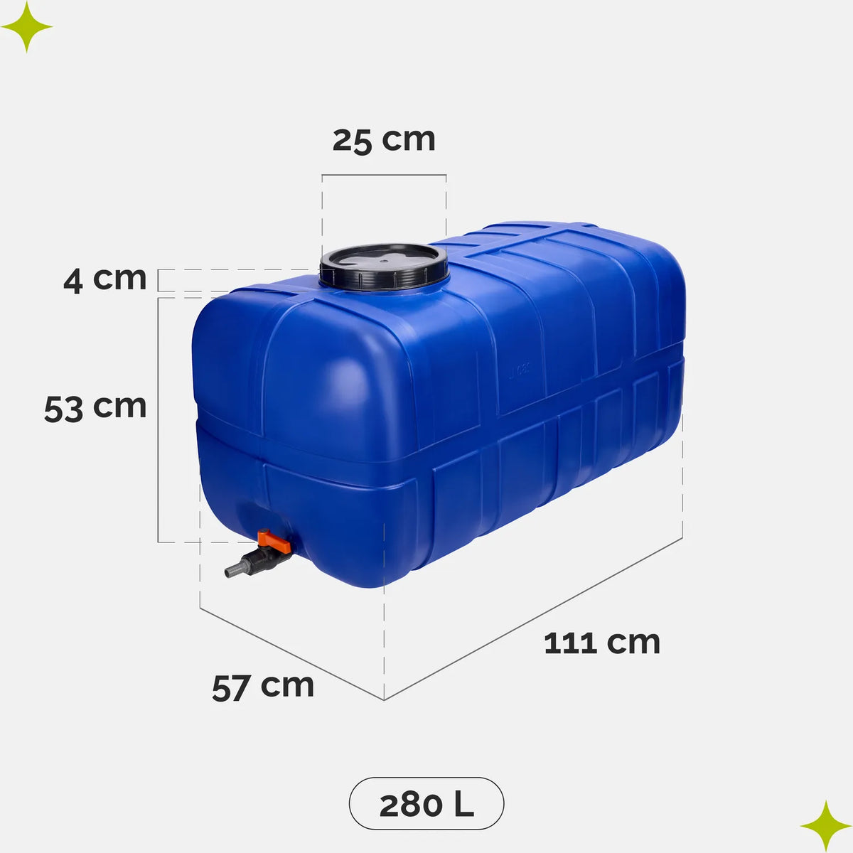 #Farbe_Blau#Kapazität_280 L
