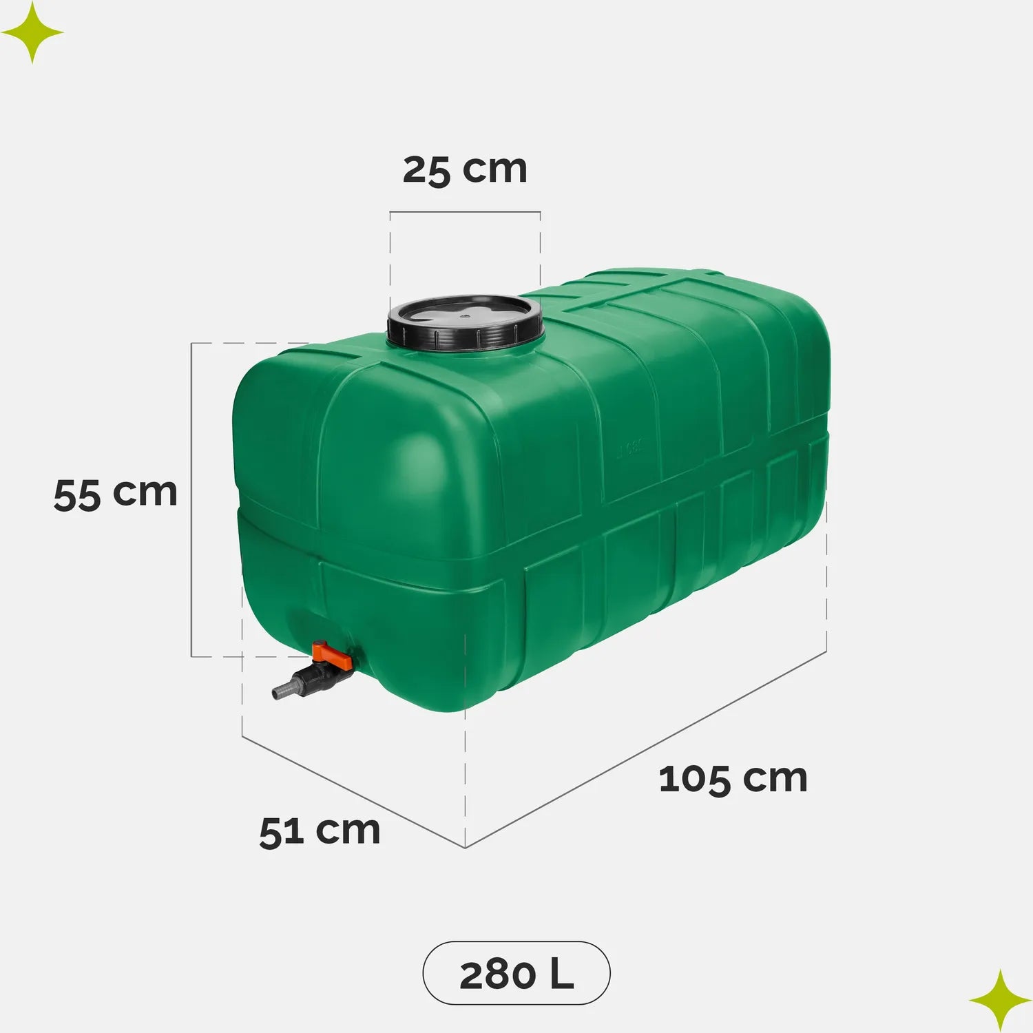 #Farbe_Grün#Kapazität_280 L