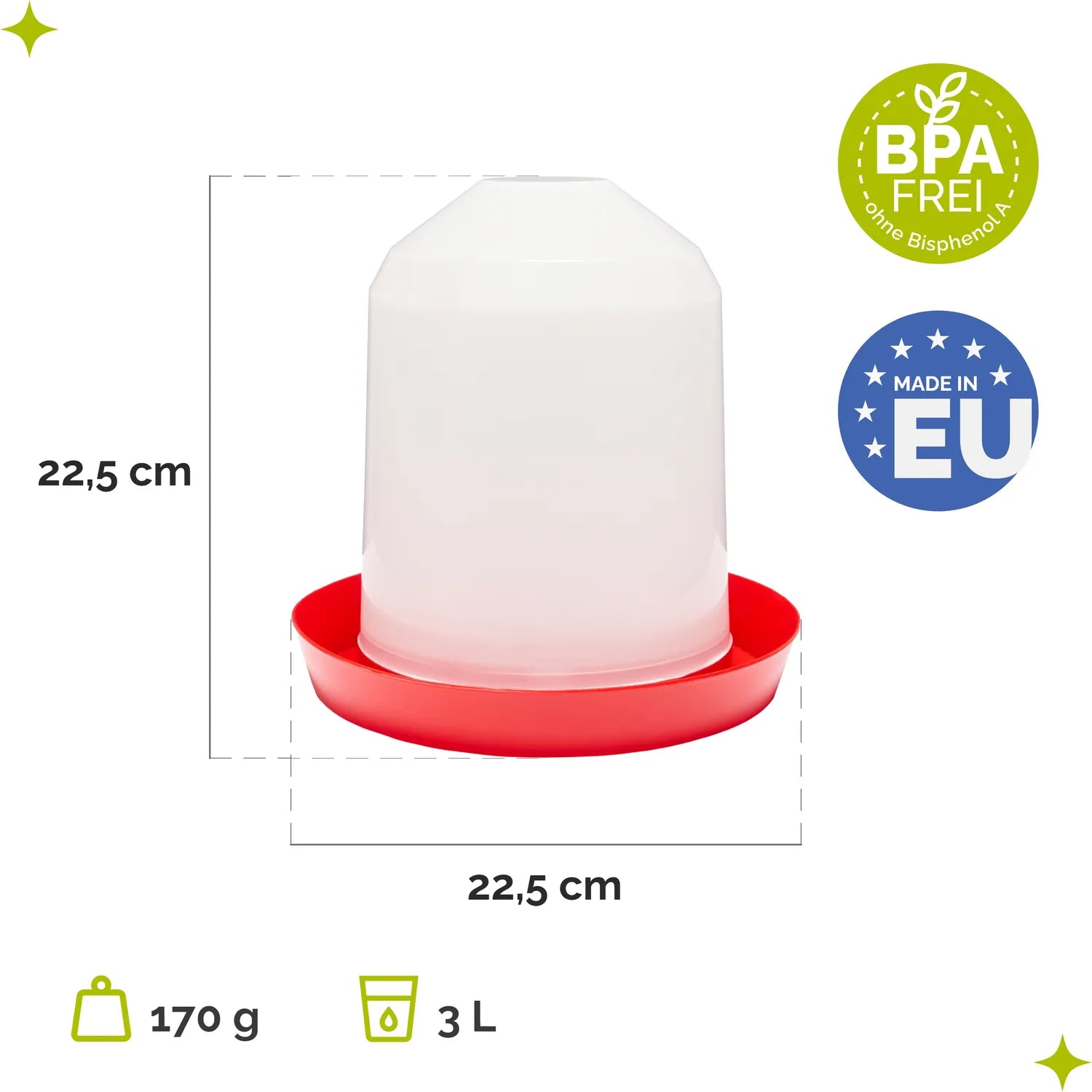 3 - 5 L  Automatischer Wasserspender für Hühner und Küken GD-0138