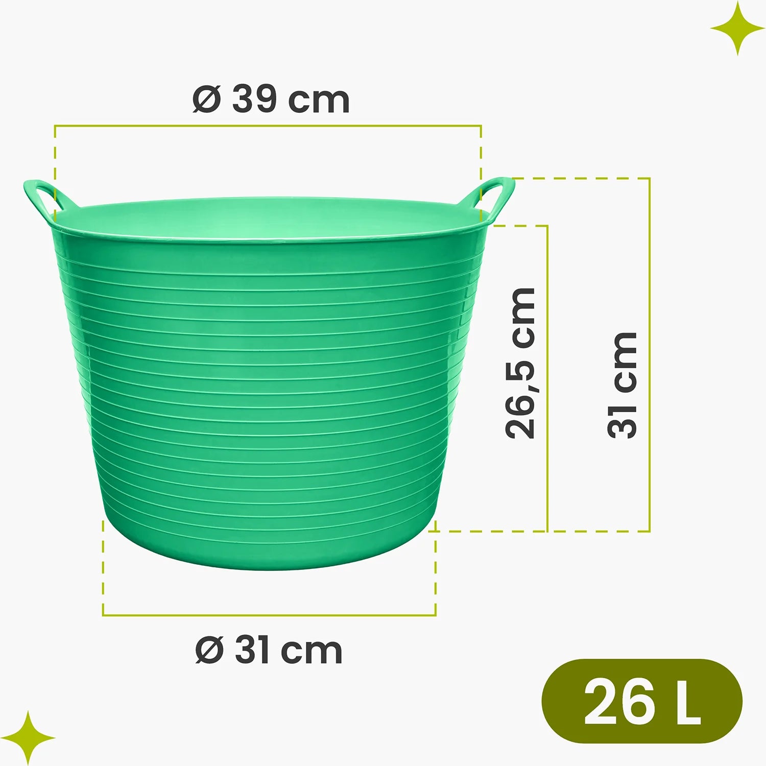 #Farbe_Grün#Größe_26 L