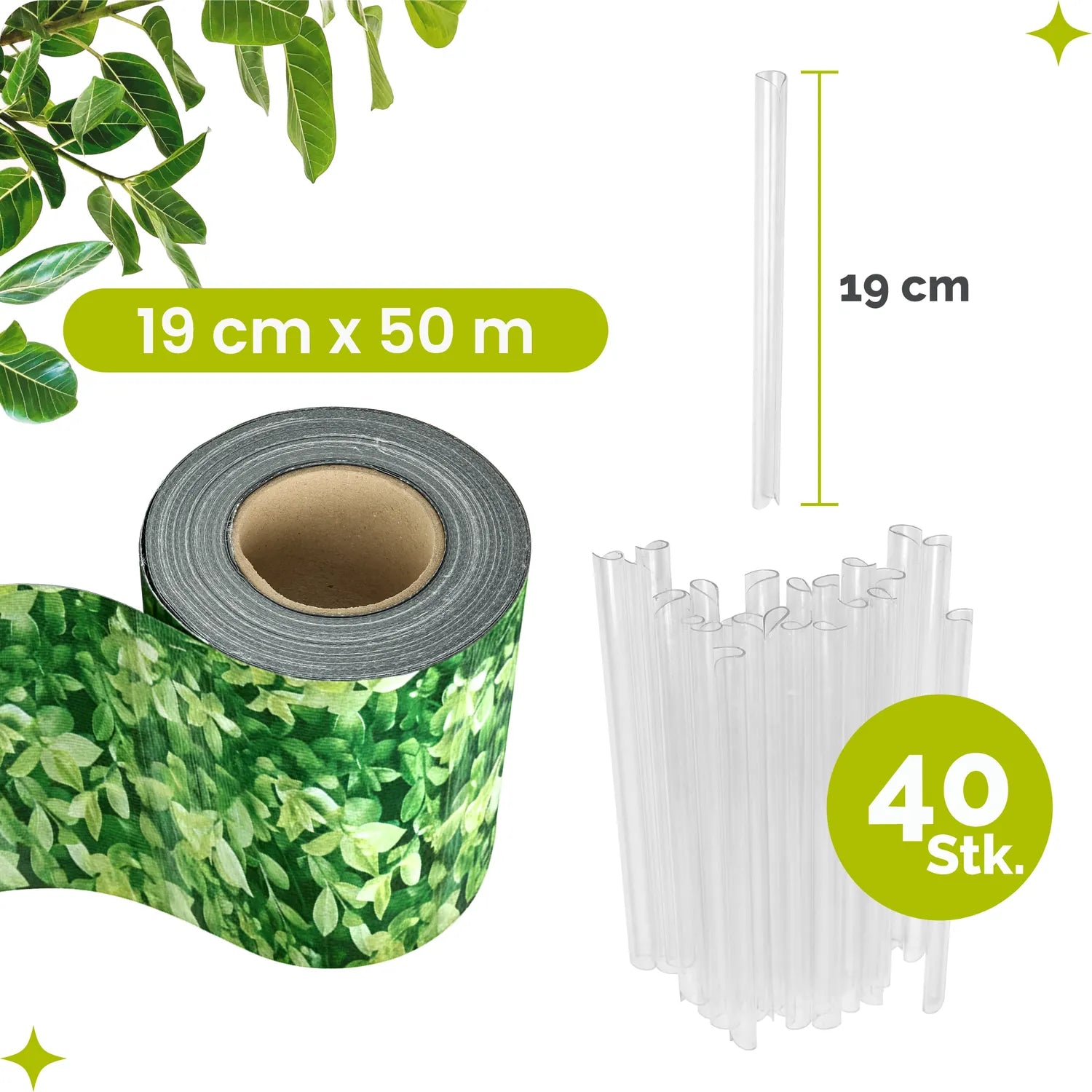 #Farbe_Blattgrün#Größe_19 cm x 50 m