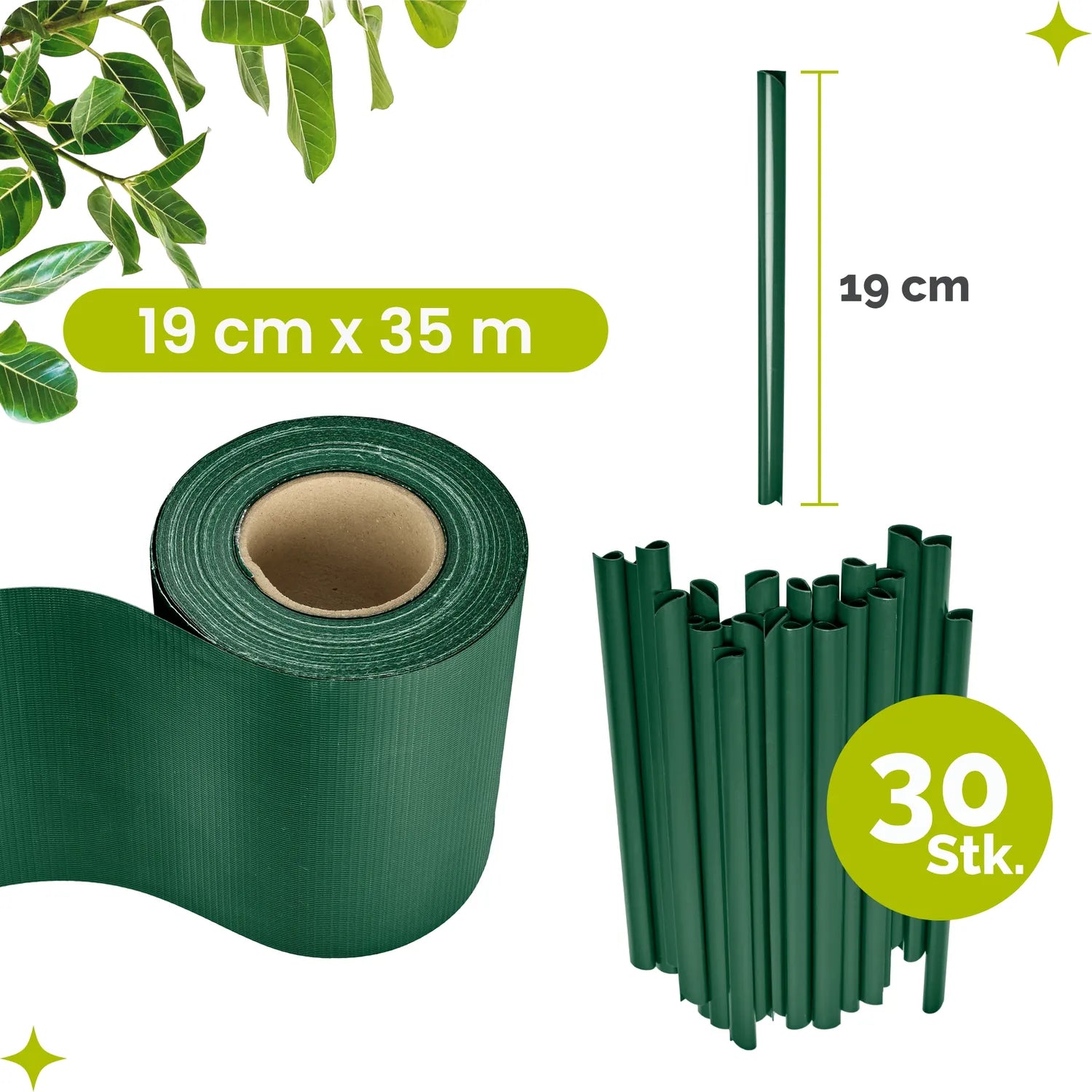 #Farbe_Grün RAL6005#Größe_19 cm x 35 m